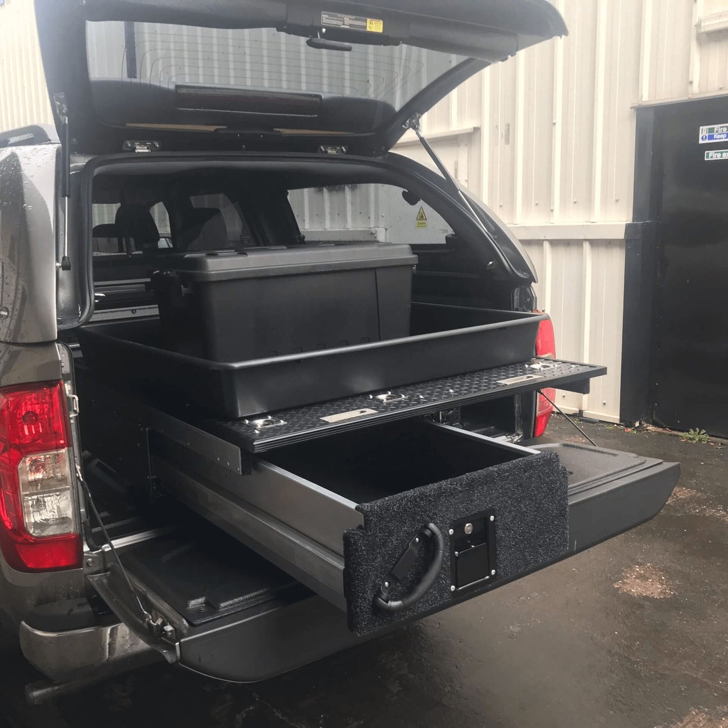 Direct4x4 Drawer Storage Systems Full Width Slide Rubber Top Twin Drawer System