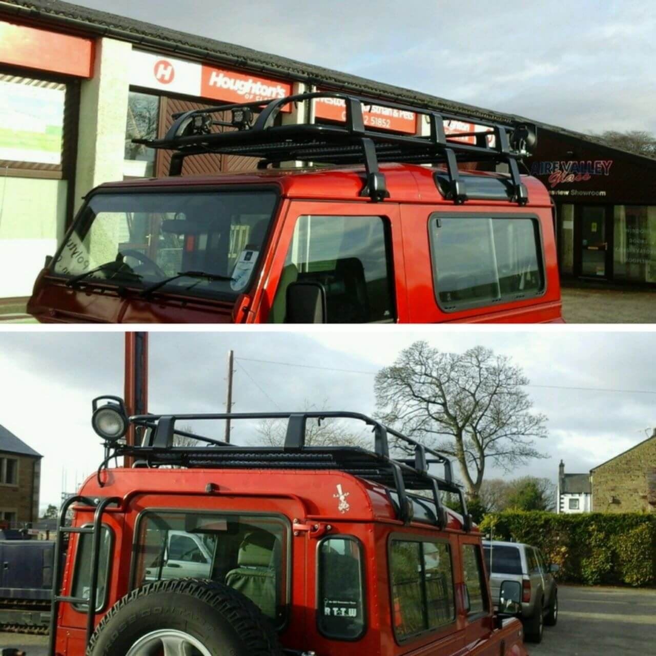 Direct4x4 Roof Racks Expedition Steel Full Basket Roof Rack for Land Rover Defender 90 1983-2016