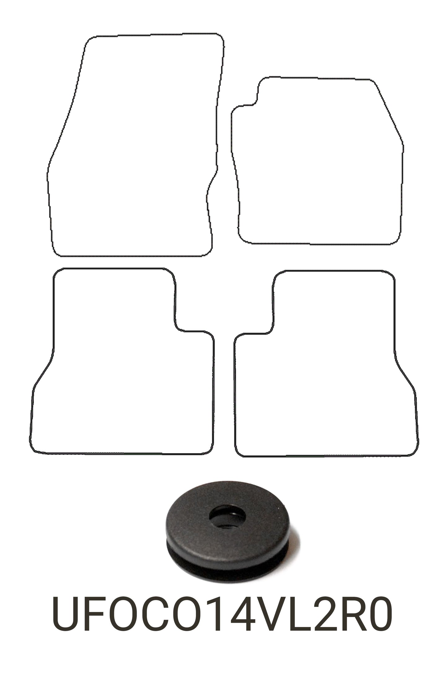Turtle Covers Mats Tailored Rubber Mats Fits Ford Transit Connect DCIV LWB 2014+ Tailored Rubber Mats