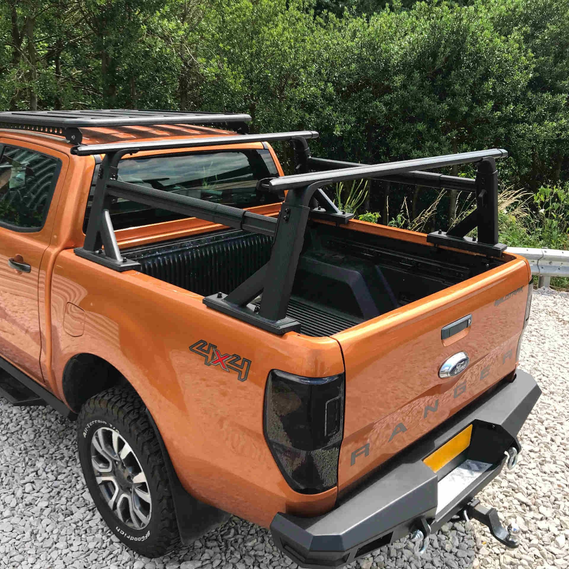 Direct4x4 Pickup Truck Roll Sports Bars Adaptable Adjustable Cargo Rack fits with or without a Roll & Lock
