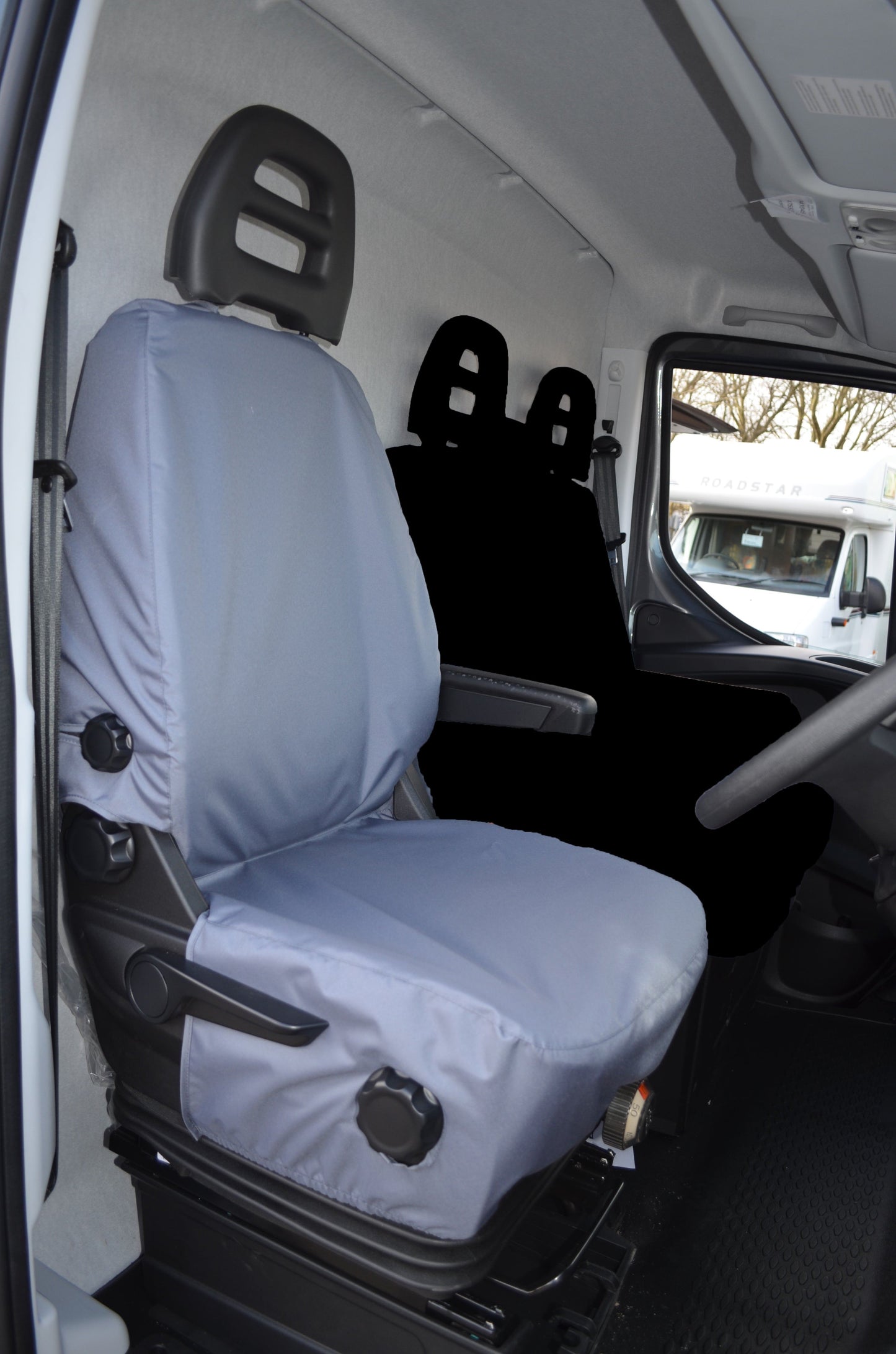 Turtle Covers Seats Tailored Seat Covers Fits Iveco Daily Van 2014-2022 Tailored Driver Seat Cover Right Hand Drive Standard Grey