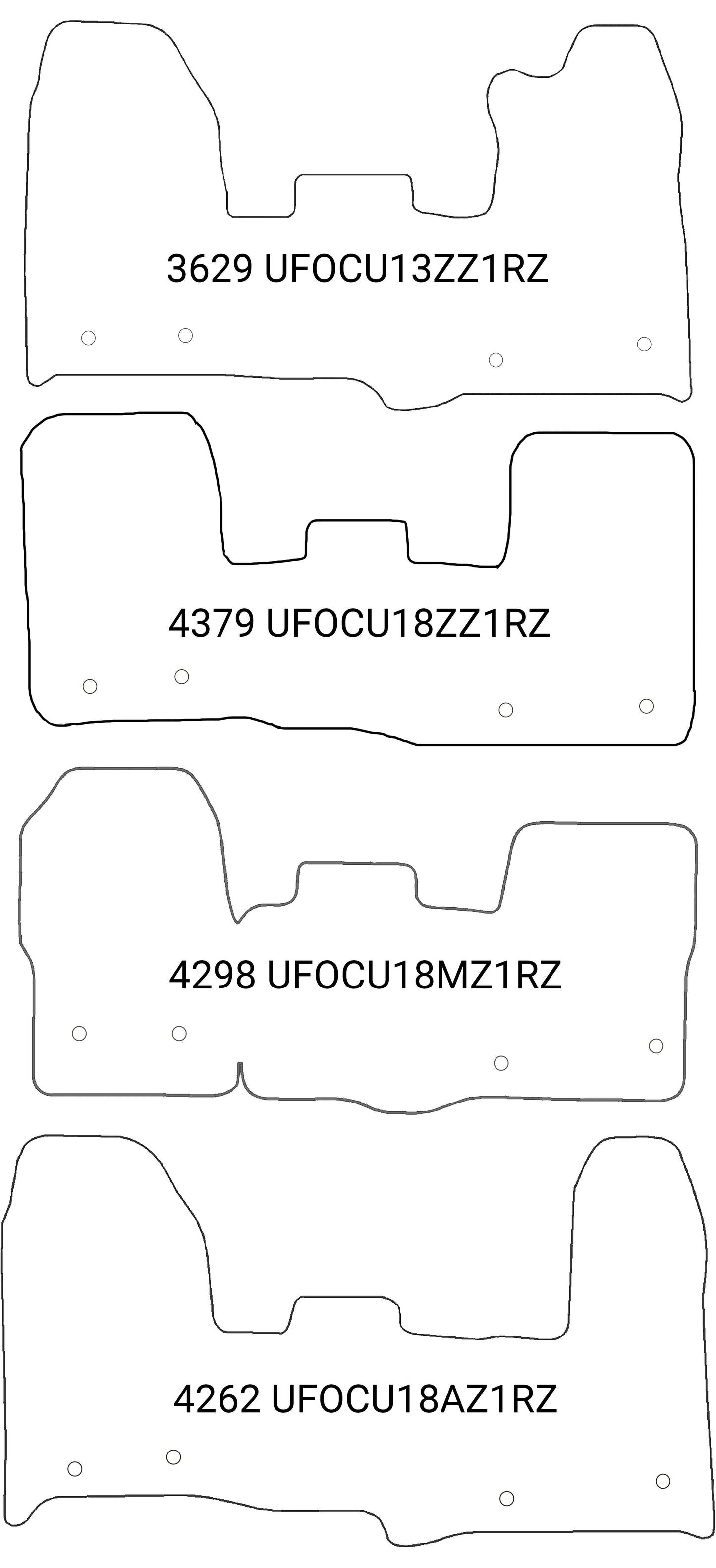 Turtle Covers Mats Tailored Rubber Mats Fits Ford Custom 2013-2023 Tailored Front Rubber Mats