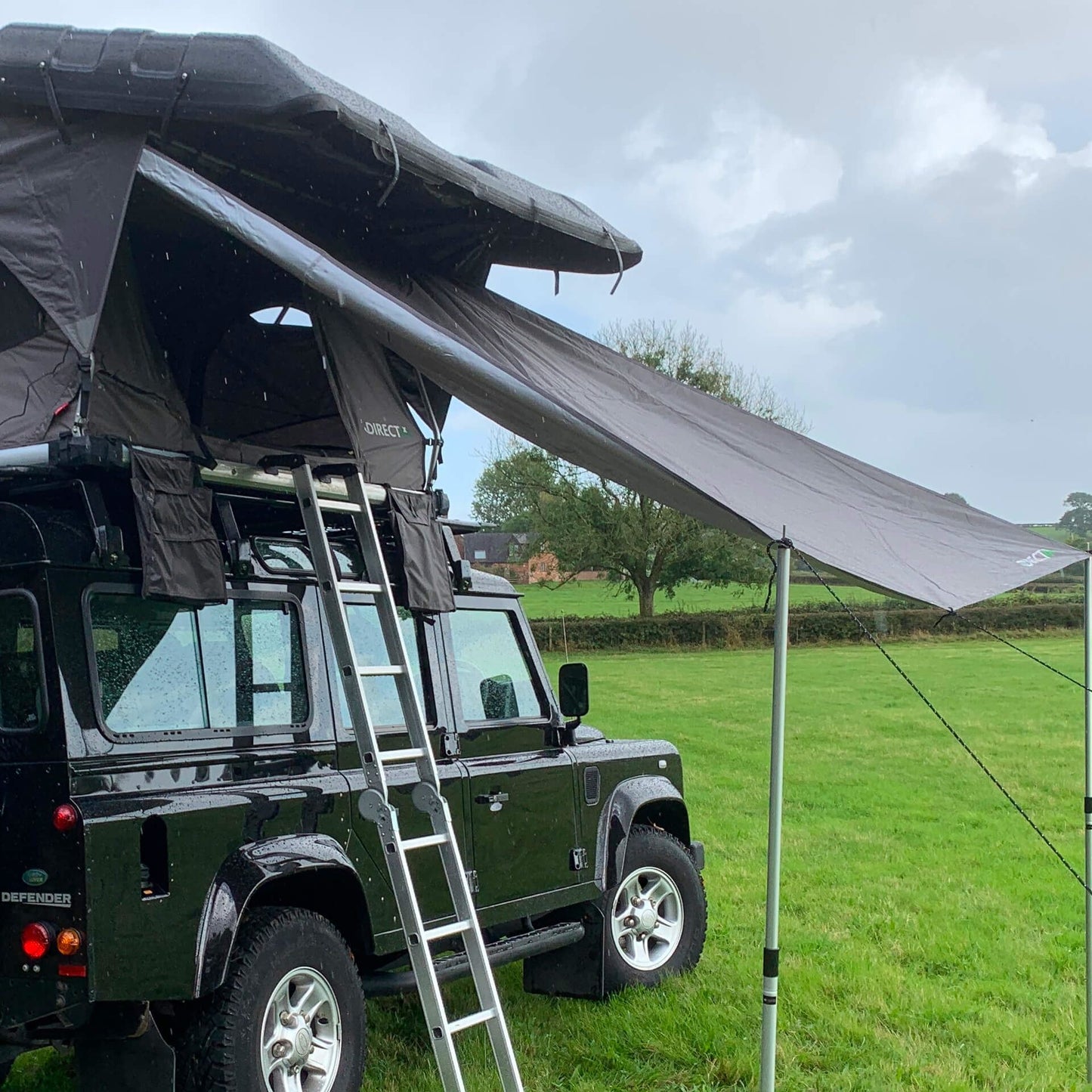 Direct4x4 Roof Top Tents Forest Green Sun Shade Awning Canopy for Direct4x4 Pathseeker Roof Top Tent