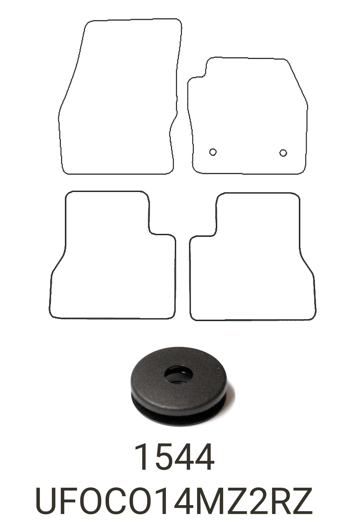 Turtle Covers Mats Tailored Rubber Mats Fits Ford Connect MPV 2014+ Tailored Rubber Mats