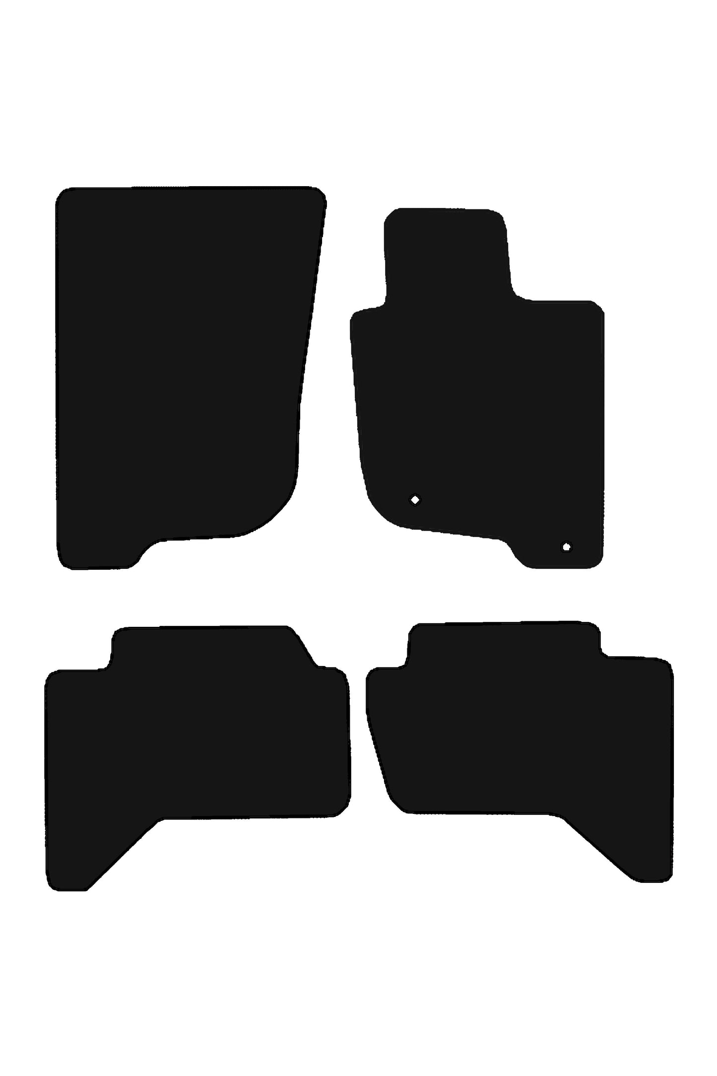Turtle Covers Mats Tailored Rubber Mats Fits Mitsubishi L200 2006-2015 Tailored Front & Rear Rubber Mats