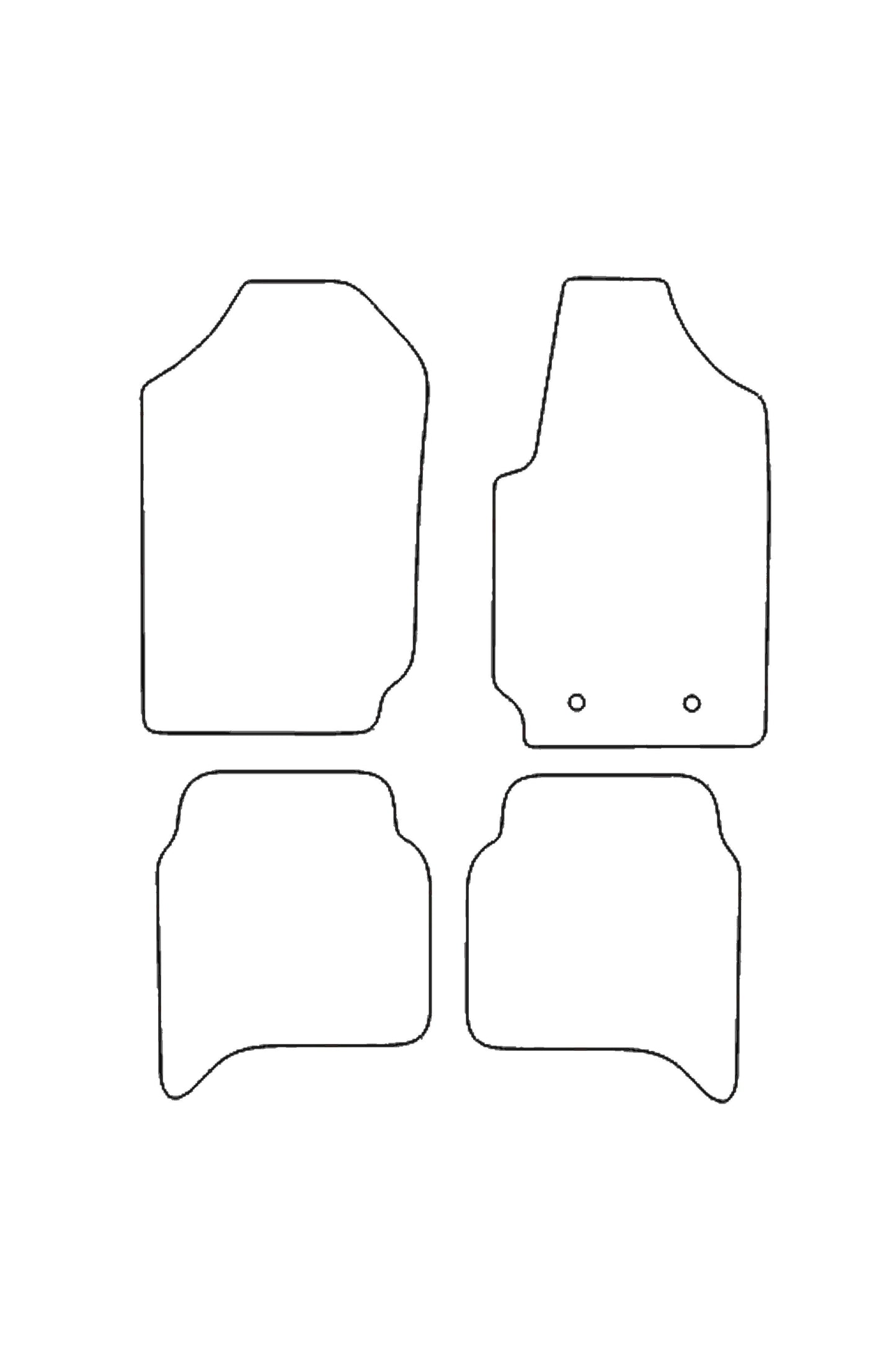 Turtle Covers Mats Tailored Rubber Mats Fits Ford Ranger 2012-2022 Tailored Front & Rear Rubber Mats