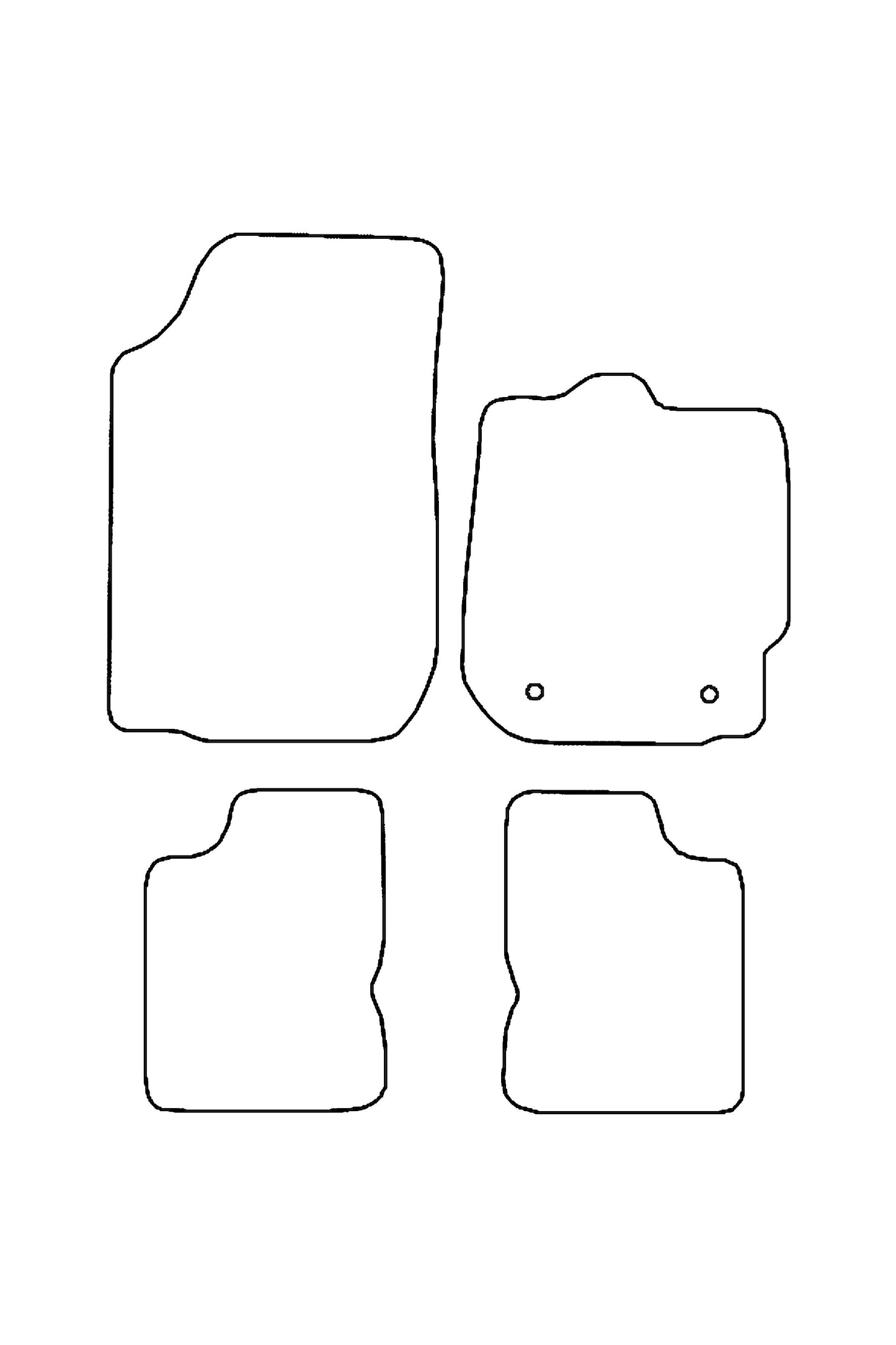 Turtle Covers Mats Tailored Rubber Mats Fits Dacia Duster 2013-2018 Tailored Front & Rear Rubber Mats