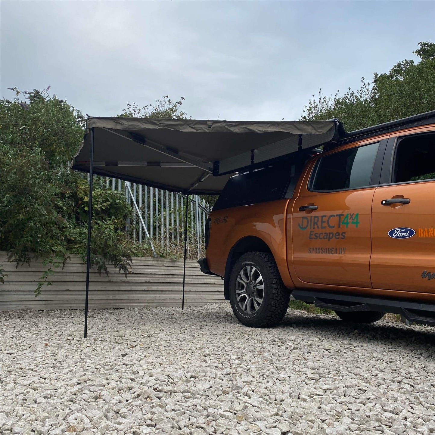 Direct4x4 Side Awnings 270-Degree RHS Hawkwing Style Expedition Fold-out Vehicle Camping Side Awning