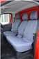 Turtle Covers Seats Tailored Seat Covers Fits Nissan Primastar Crew Cab 2022+ Tailored Rear Seat Covers Right Hand Drive Front 3 (No Storage) Grey