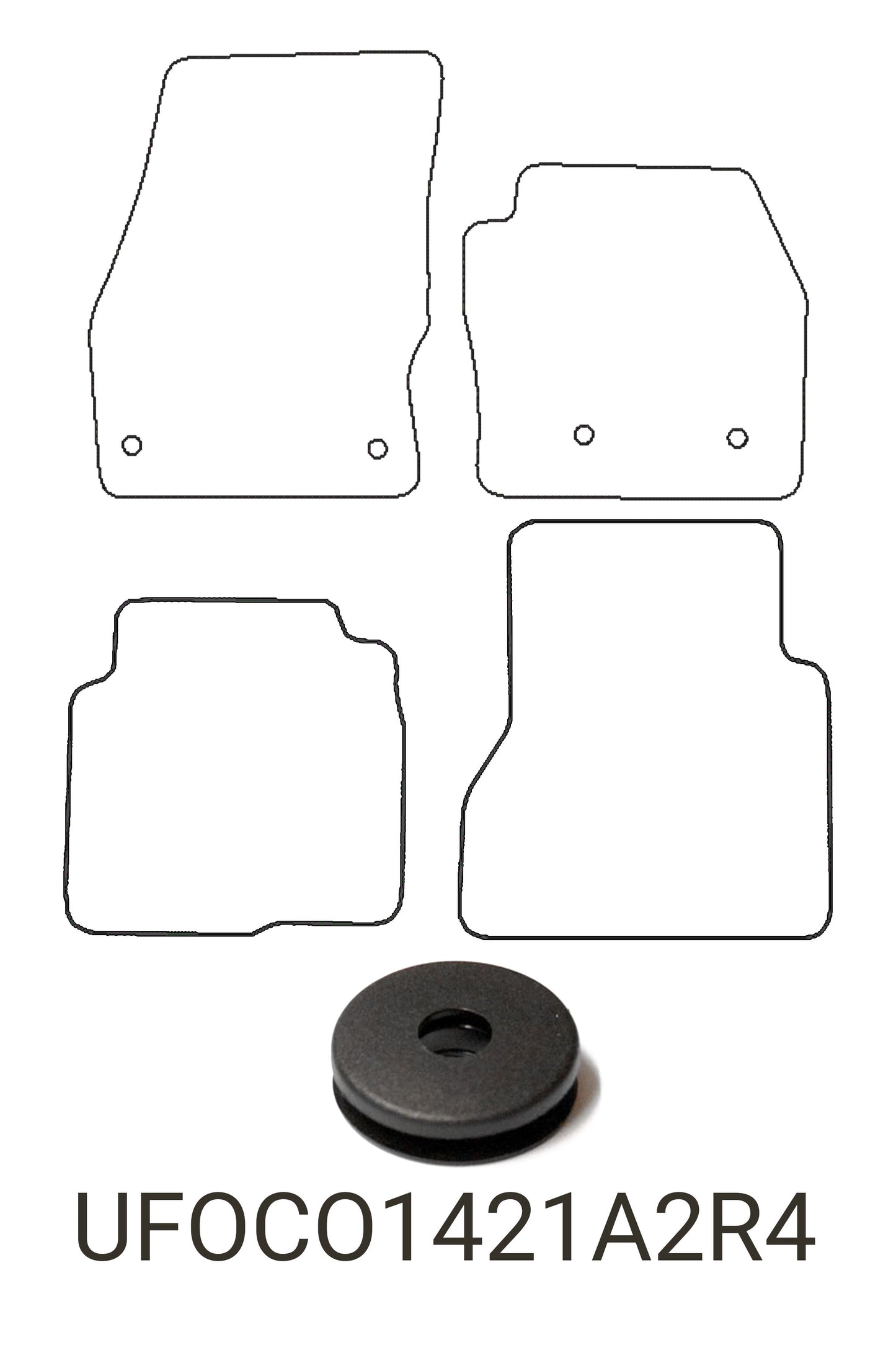 Turtle Covers Mats Tailored Rubber Mats Fits Ford Connect MPV 2014+ Tailored Rubber Mats