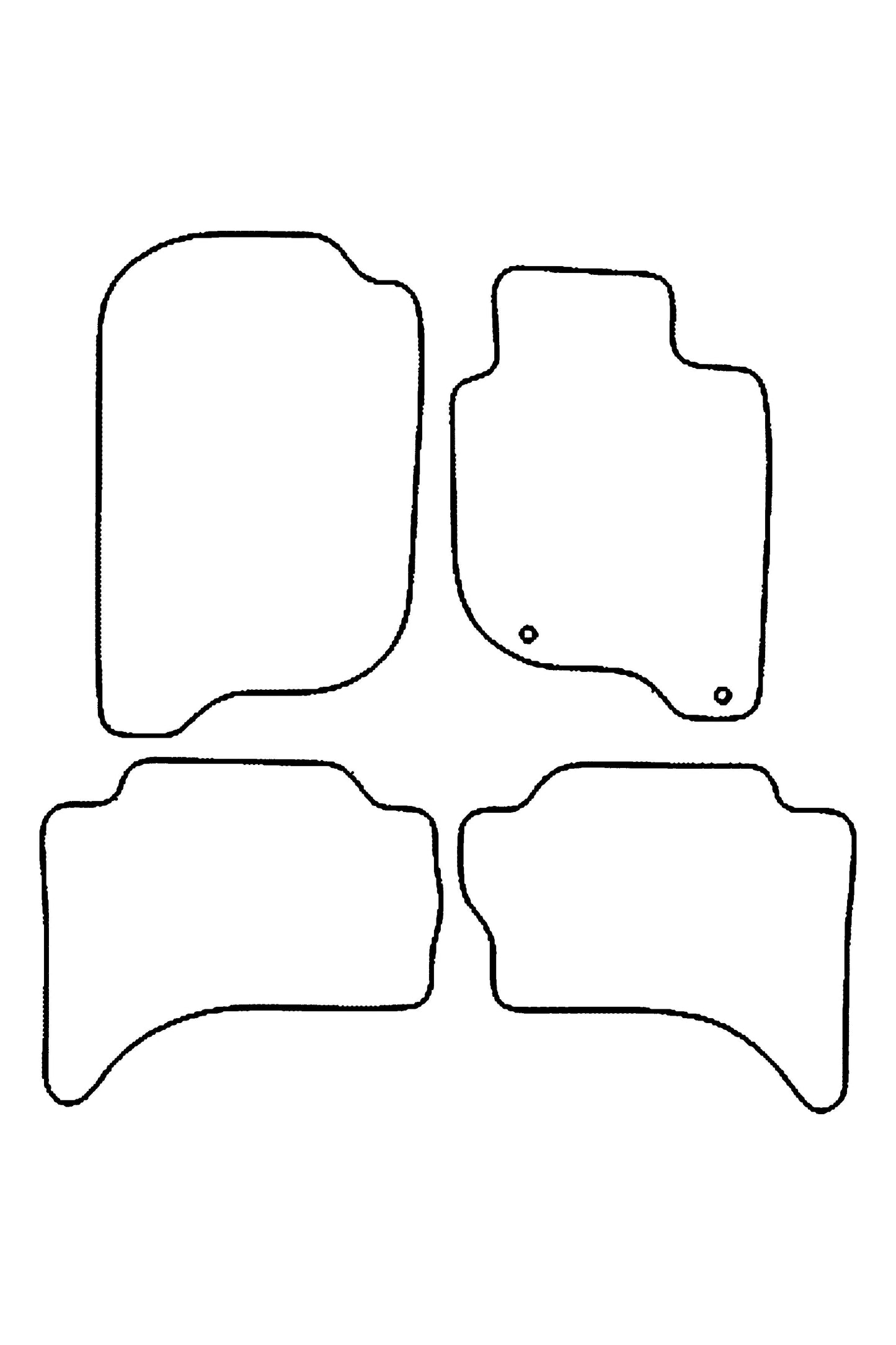 Turtle Covers Mats Tailored Rubber Mats Fits Mitsubishi L200 2015+ Tailored Front & Rear Rubber Mats
