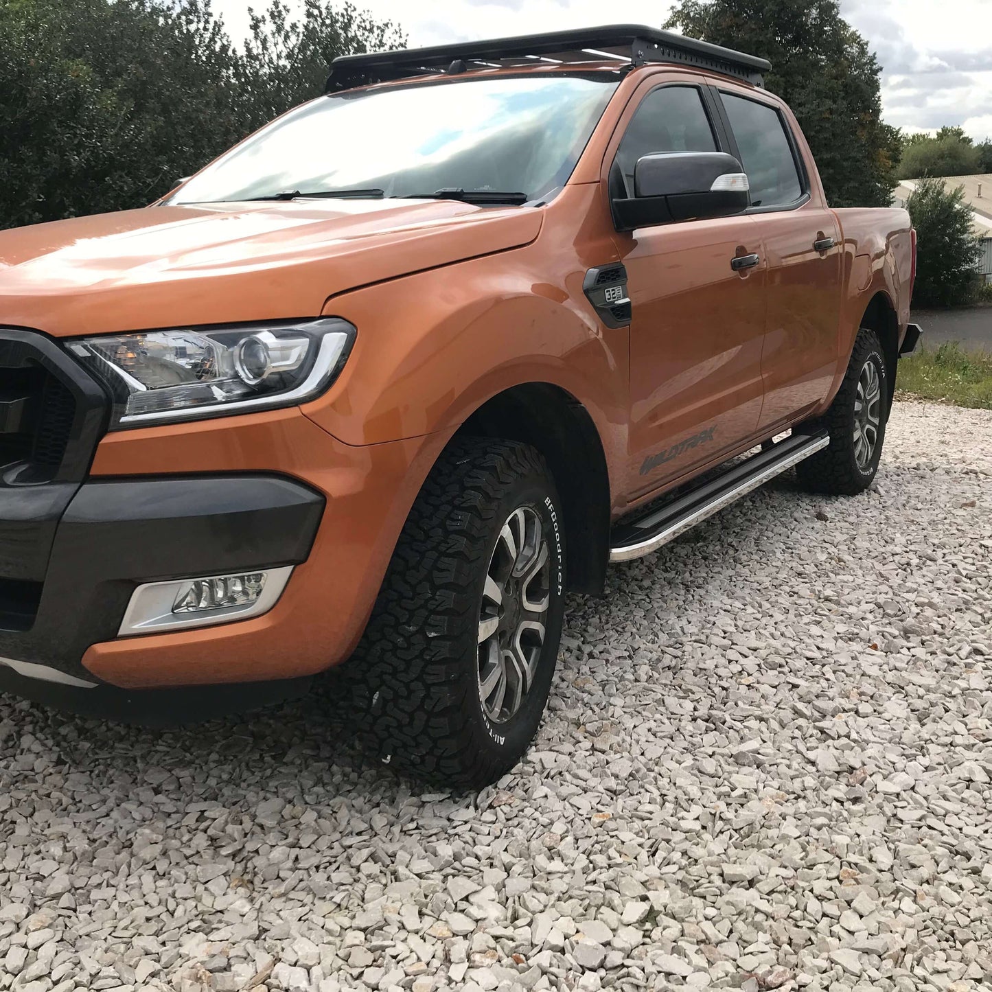 Direct4x4 Side Steps and Bars Panther Side Steps Running Boards for Ford Ranger 2012-2022 MK3 T6 (P375) DC