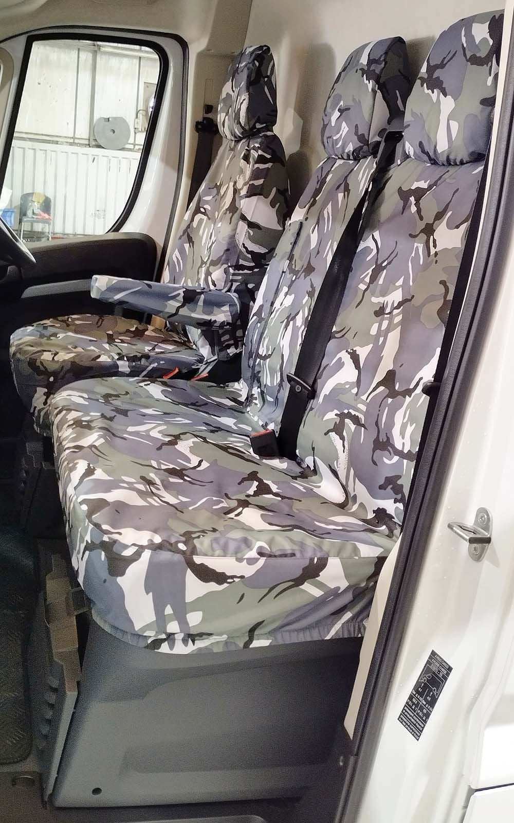 Turtle Covers Seats Tailored Seat Covers Fits Peugeot Boxer Van 2022+ Front Seat Covers