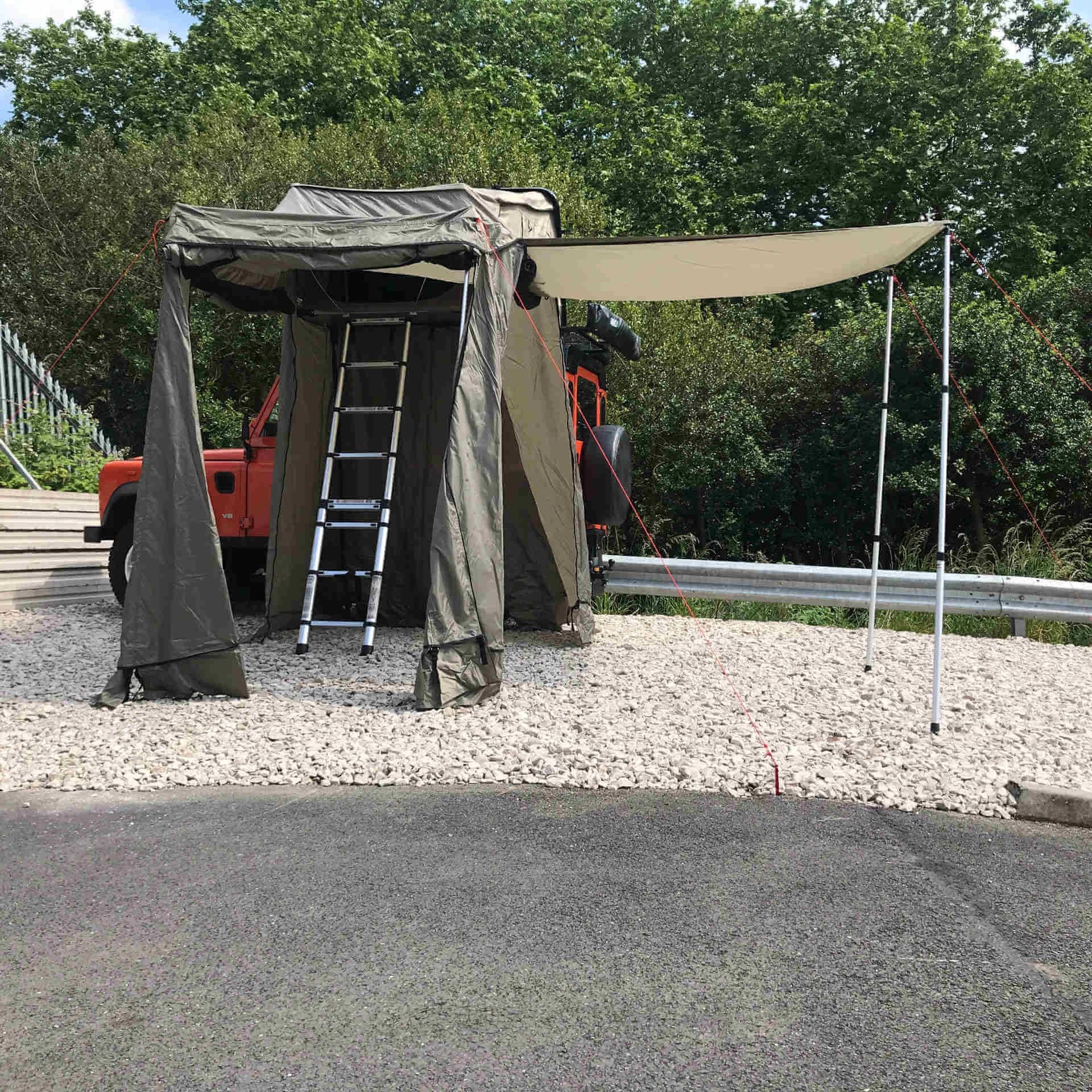 Direct4x4 Roof Top Tents Annex Addon for the Direct4x4 RoofTrekk 3 Person Roof Top Camping Tent in Green