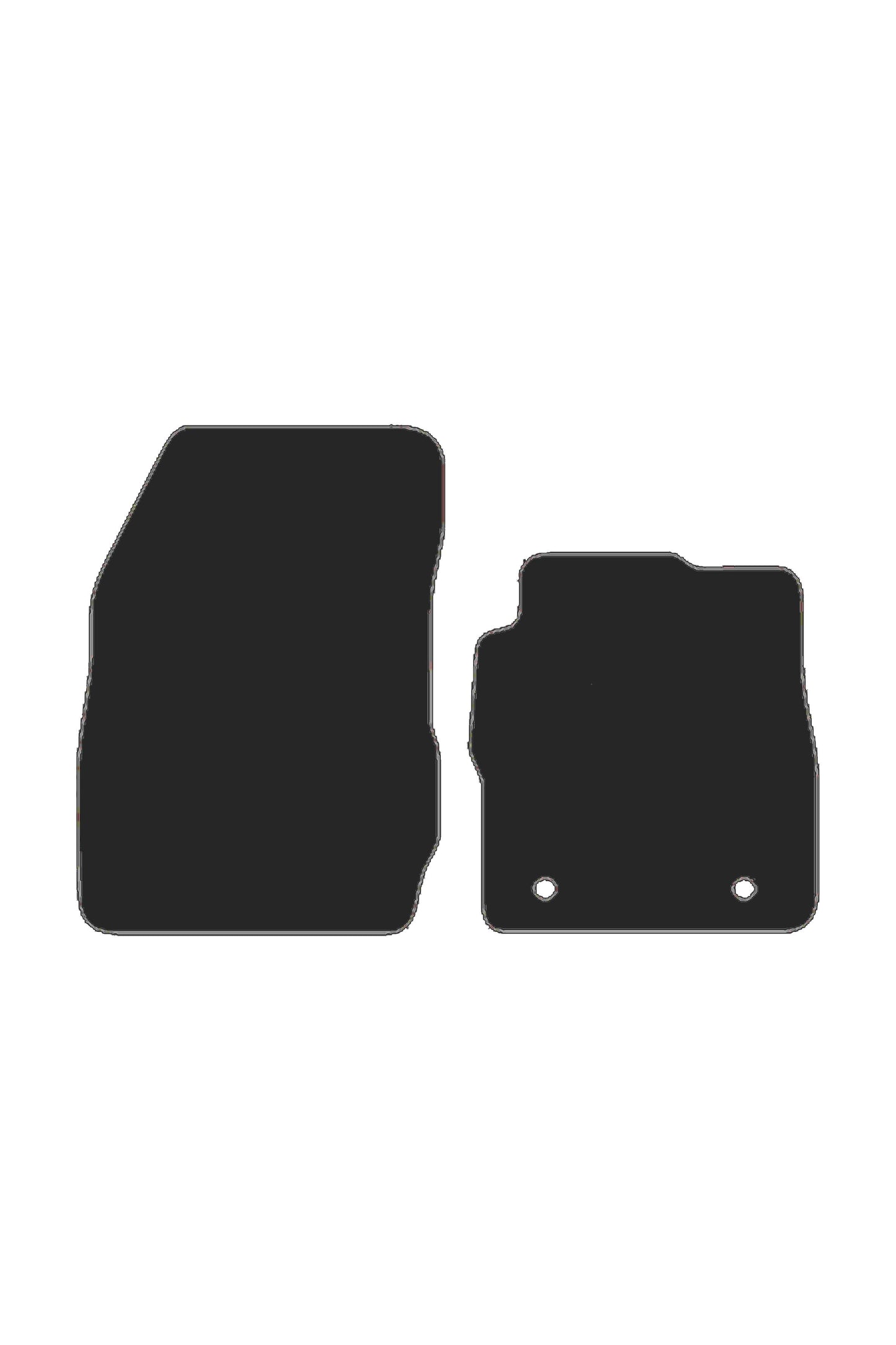 Turtle Covers Mats Tailored Rubber Mats Fits Ford Fiesta Van 2008-2018 Tailored Front Rubber Mats