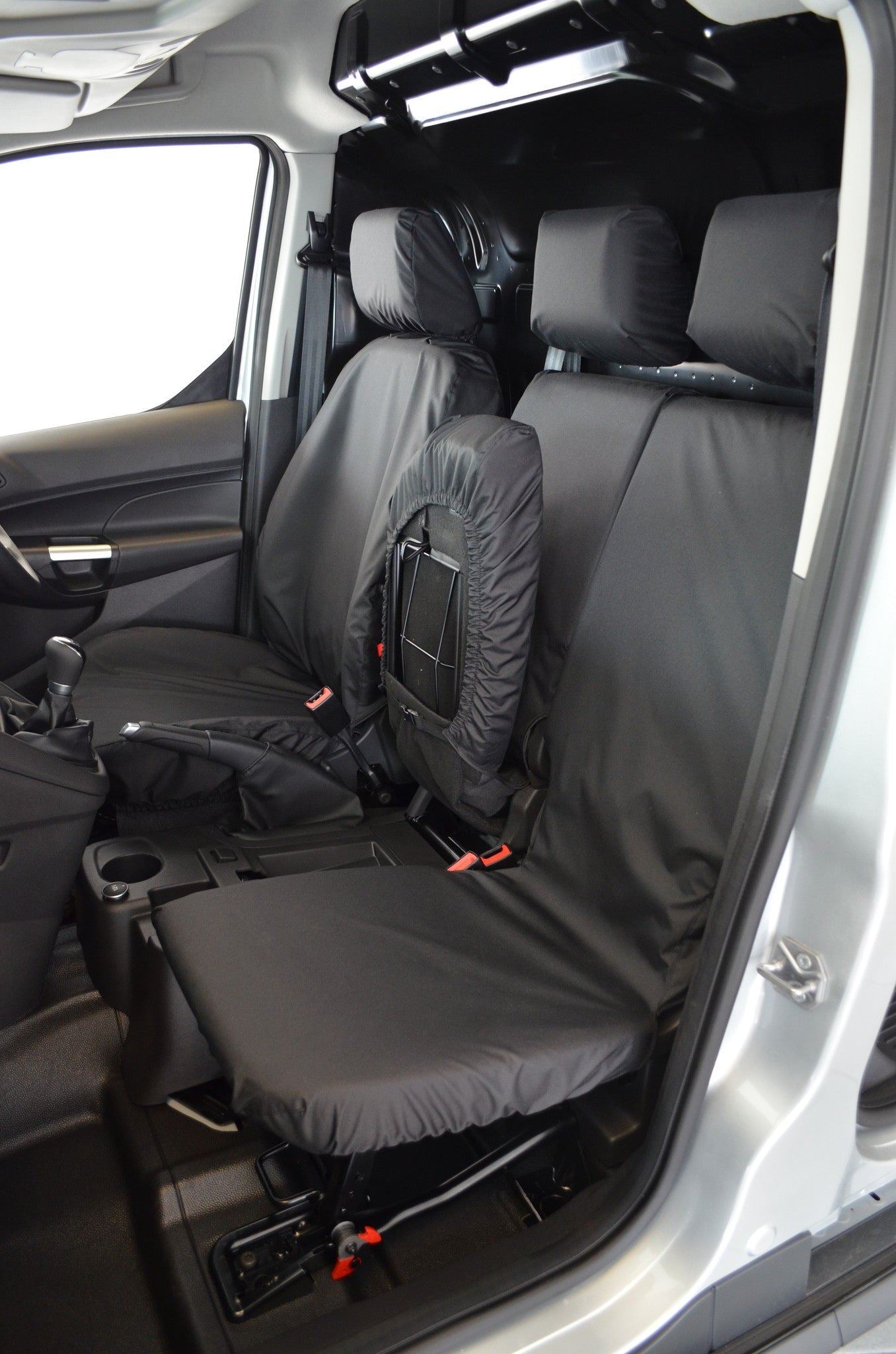 Turtle Covers Seats Tailored Seat Covers Fits Ford Transit Connect Van 2018-2024 3-Seater Front Seat Covers