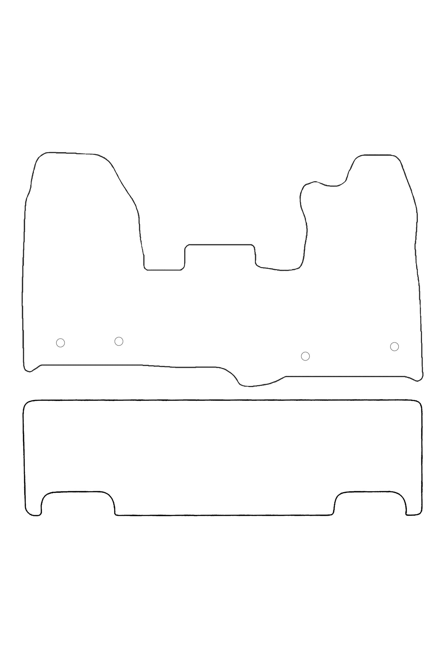 Turtle Covers Mats Tailored Rubber Mats Fits Ford Custom 2013-2023 Tailored Crew Cab Rubber Mats