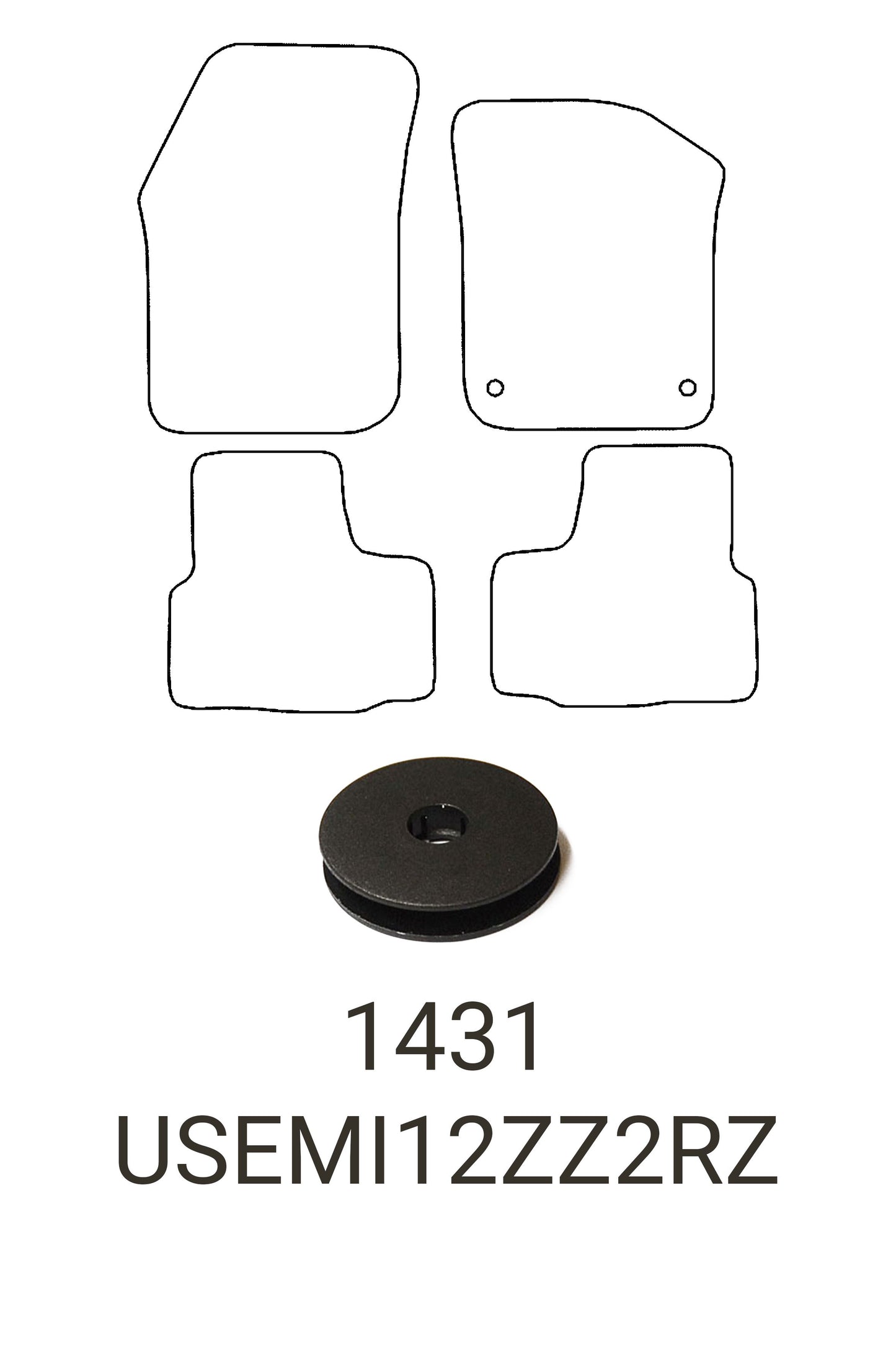 Turtle Covers Mats Tailored Rubber Mats Fits SEAT Mii 2012-2019 Tailored Rubber Mats Front & Rear Right Hand Drive Standard