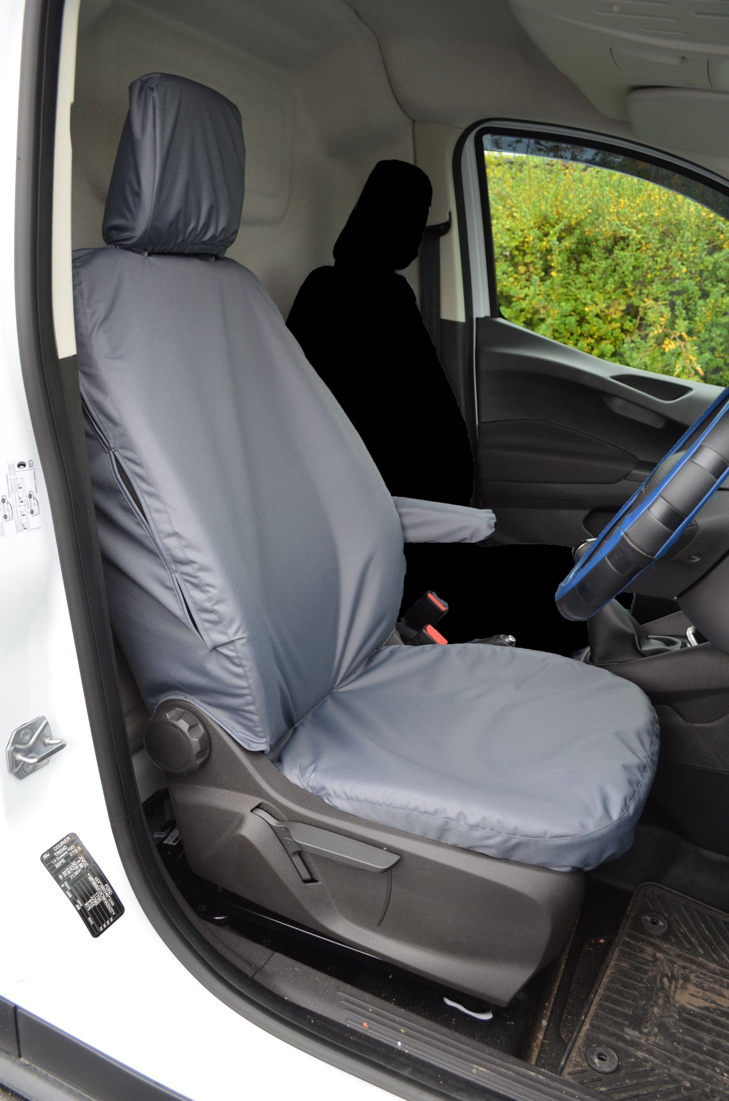 Turtle Covers Seats Tailored Seat Covers Fits Ford Transit Courier 2014-2023 Driver Seat Cover Right Hand Drive Driver's Seat Grey