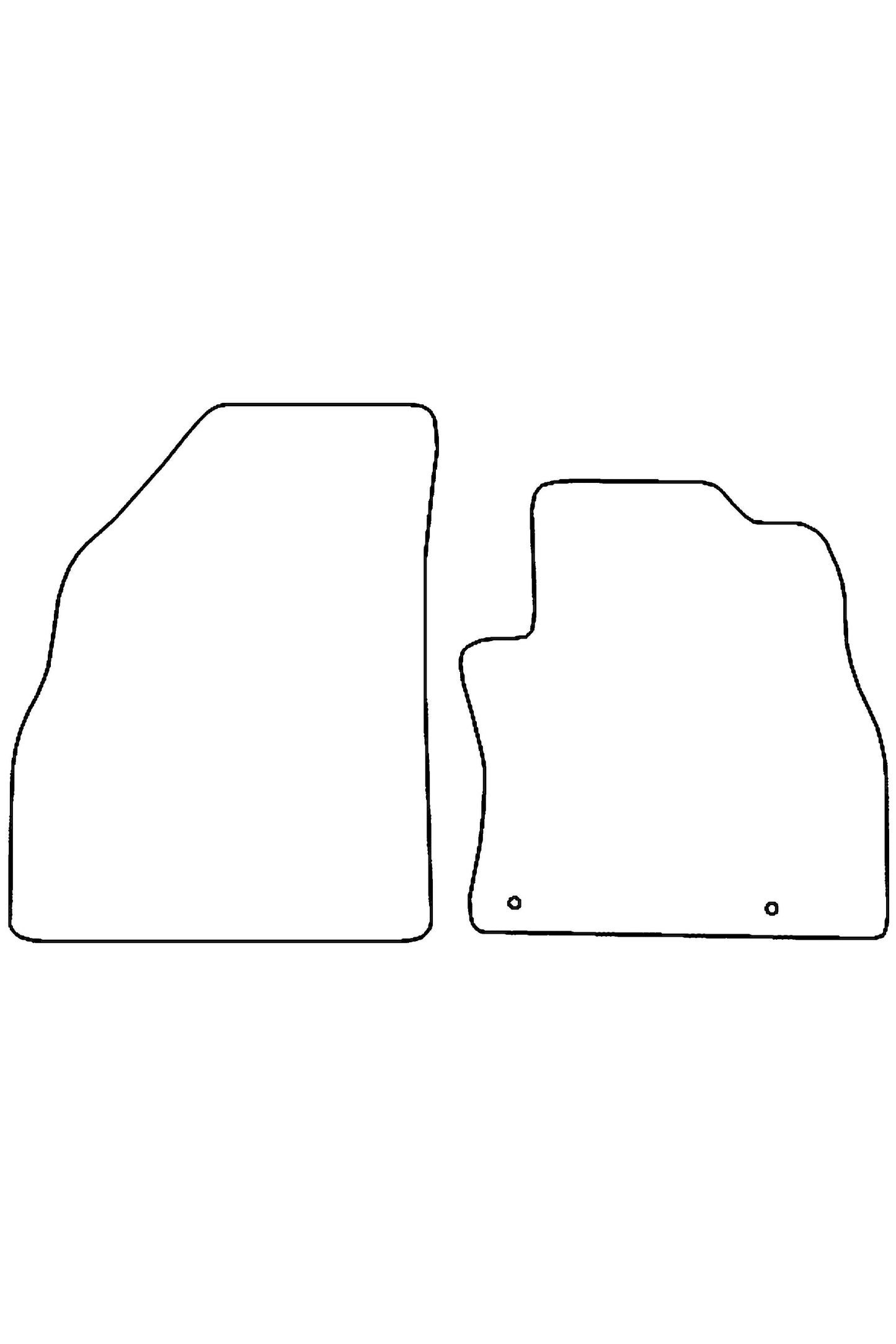Turtle Covers Mats Tailored Rubber Mats Fits Fiat Fiorino 2008+ Tailored Front Rubber Mats