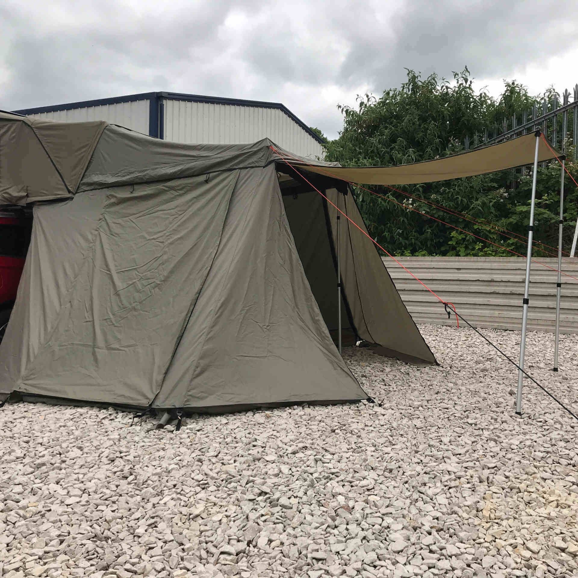 Direct4x4 Roof Top Tents Annex Addon for the Direct4x4 RoofTrekk 3 Person Roof Top Camping Tent in Green