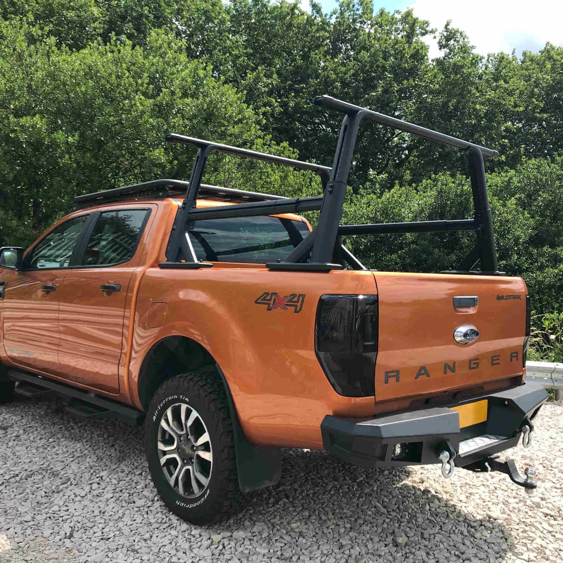 Direct4x4 Pickup Truck Roll Sports Bars Adaptable Adjustable Cargo Rack fits with or without a Roll & Lock