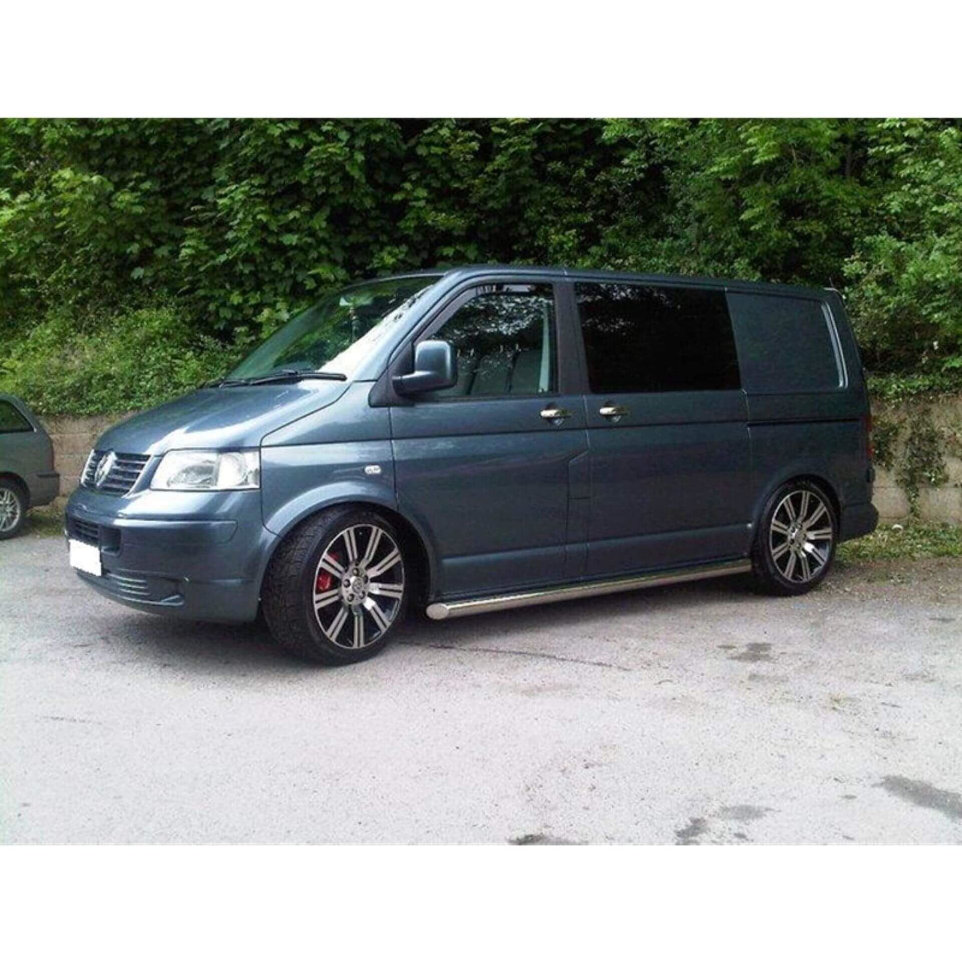 Direct4x4 Side Steps and Bars Stainless Steel Side Bars for Volkswagen Transporter T6 SWB