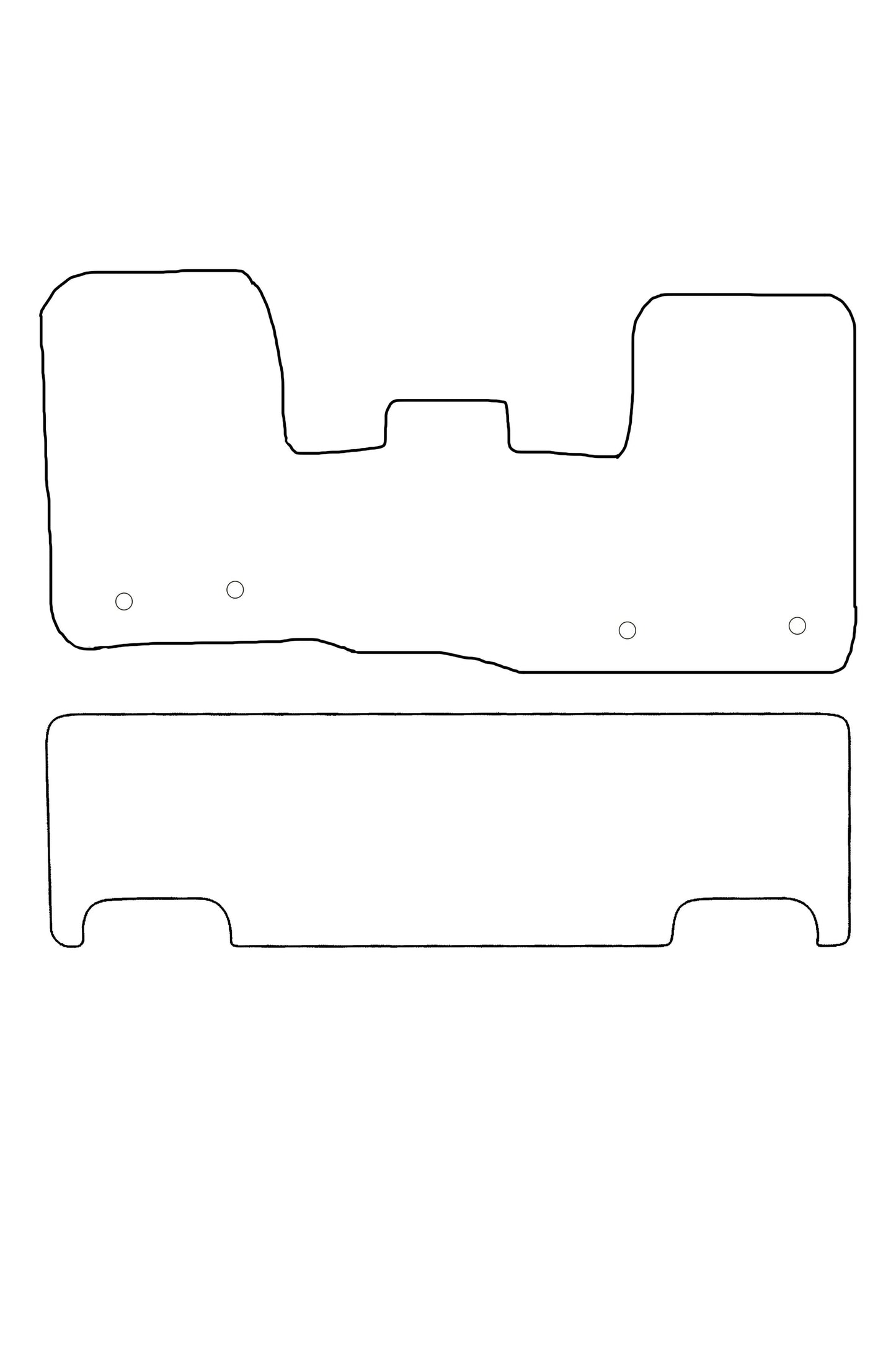 Turtle Covers Mats Tailored Rubber Mats Fits Ford Custom 2013-2023 Tailored Crew Cab Rubber Mats