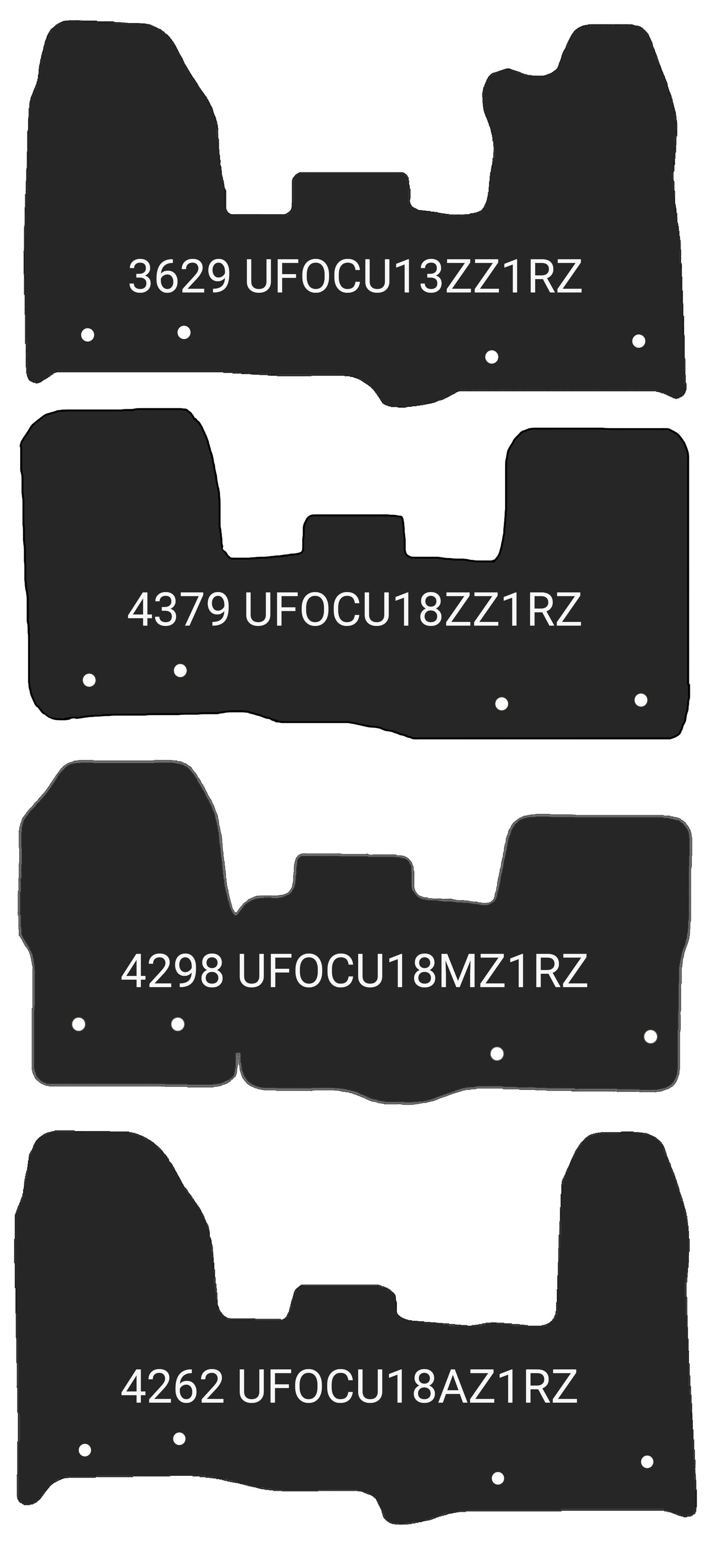 Turtle Covers Mats Tailored Rubber Mats Fits Ford Custom 2013-2023 Tailored Front Rubber Mats
