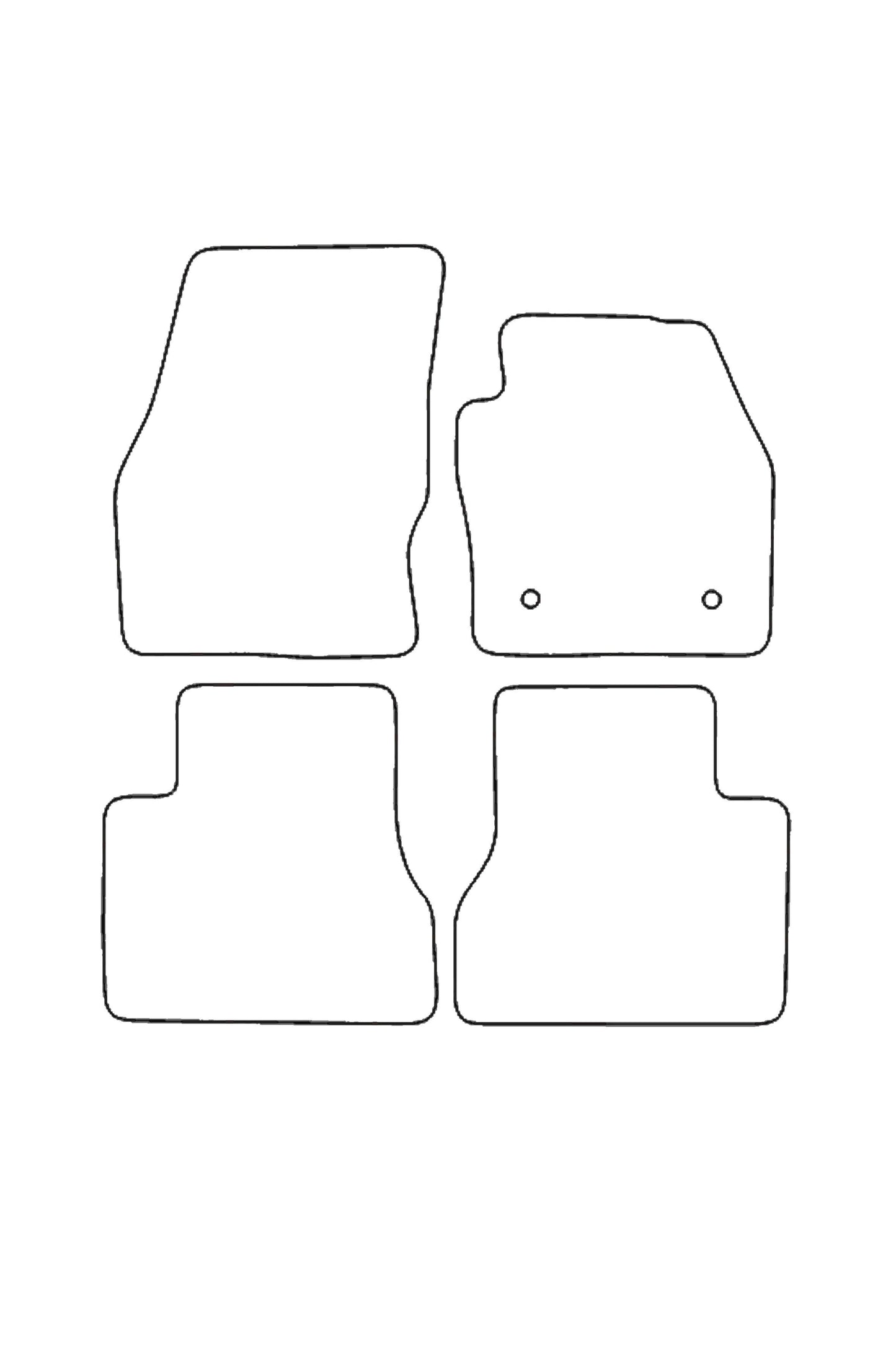 Turtle Covers Mats Tailored Rubber Mats Fits Ford Transit Connect DCIV SWB 2014+ Tailored Rubber Mats
