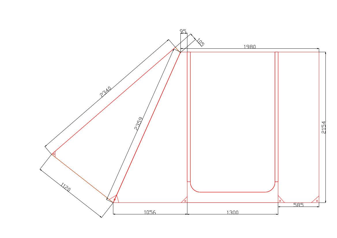 Direct4x4 Side Awning Addons & Accessories Side & End Wall Addons for Direct4x4 Expedition Fold-out Vehicle Side Awnings
