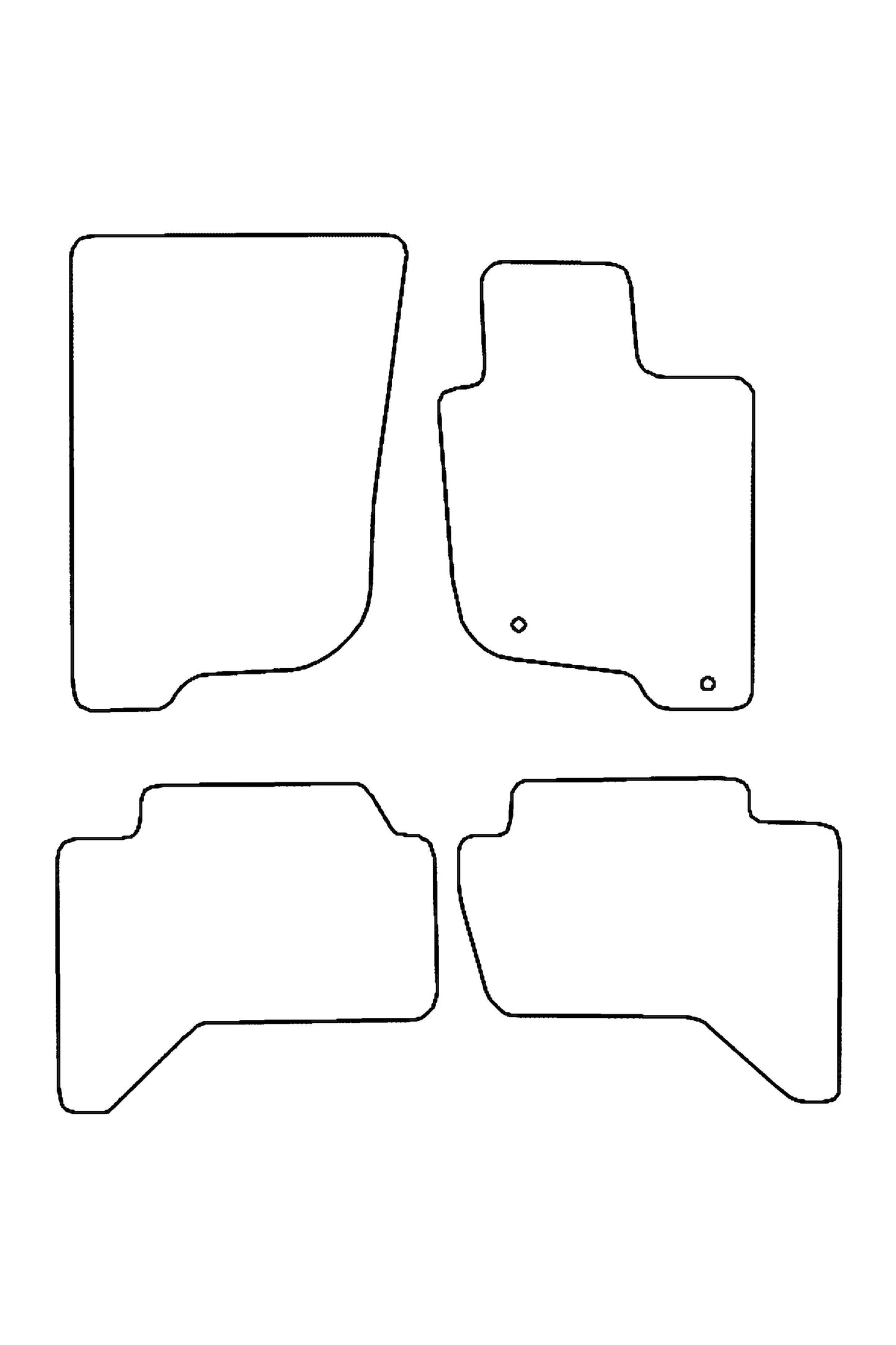 Turtle Covers Mats Tailored Rubber Mats Fits Mitsubishi L200 2006-2015 Tailored Front & Rear Rubber Mats