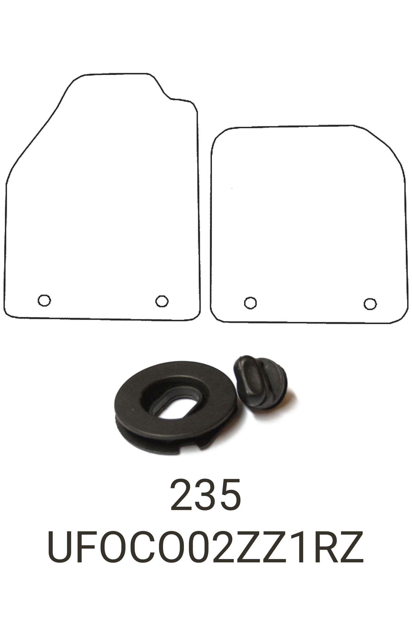 Turtle Covers Mats Tailored Rubber Mats Fits Ford Connect 2002-2014 Tailored Front Rubber Mats Front Right Hand Drive Standard