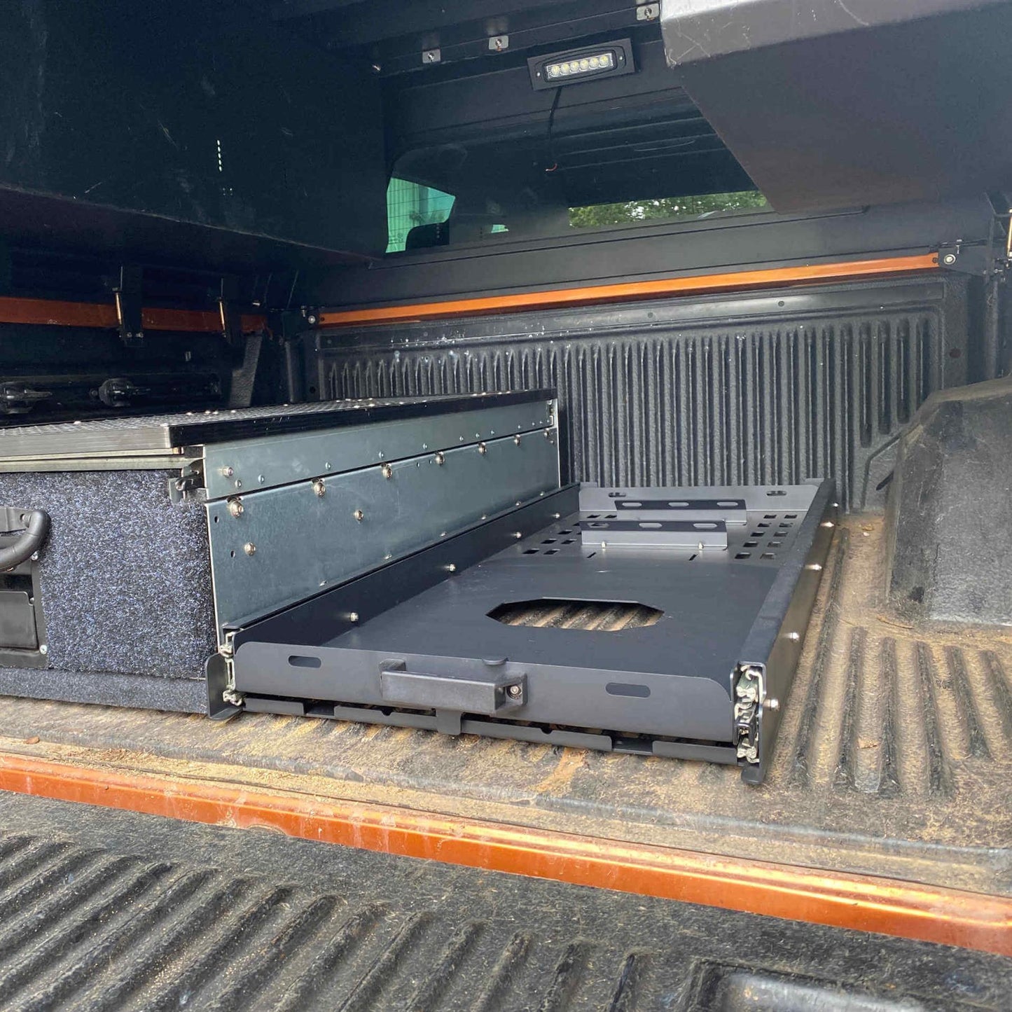 Direct4x4 Slideout Cargo Trays 1300mm Fully Extendable Heavy Duty Vehicle Utility Drawer System Slideout Tray