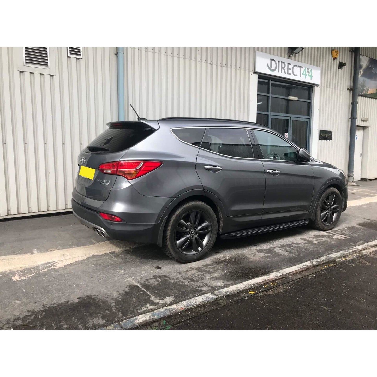 Direct4x4 Side Steps and Bars Black Raptor Side Steps Running Boards for Hyundai Santa Fe 2010-2012