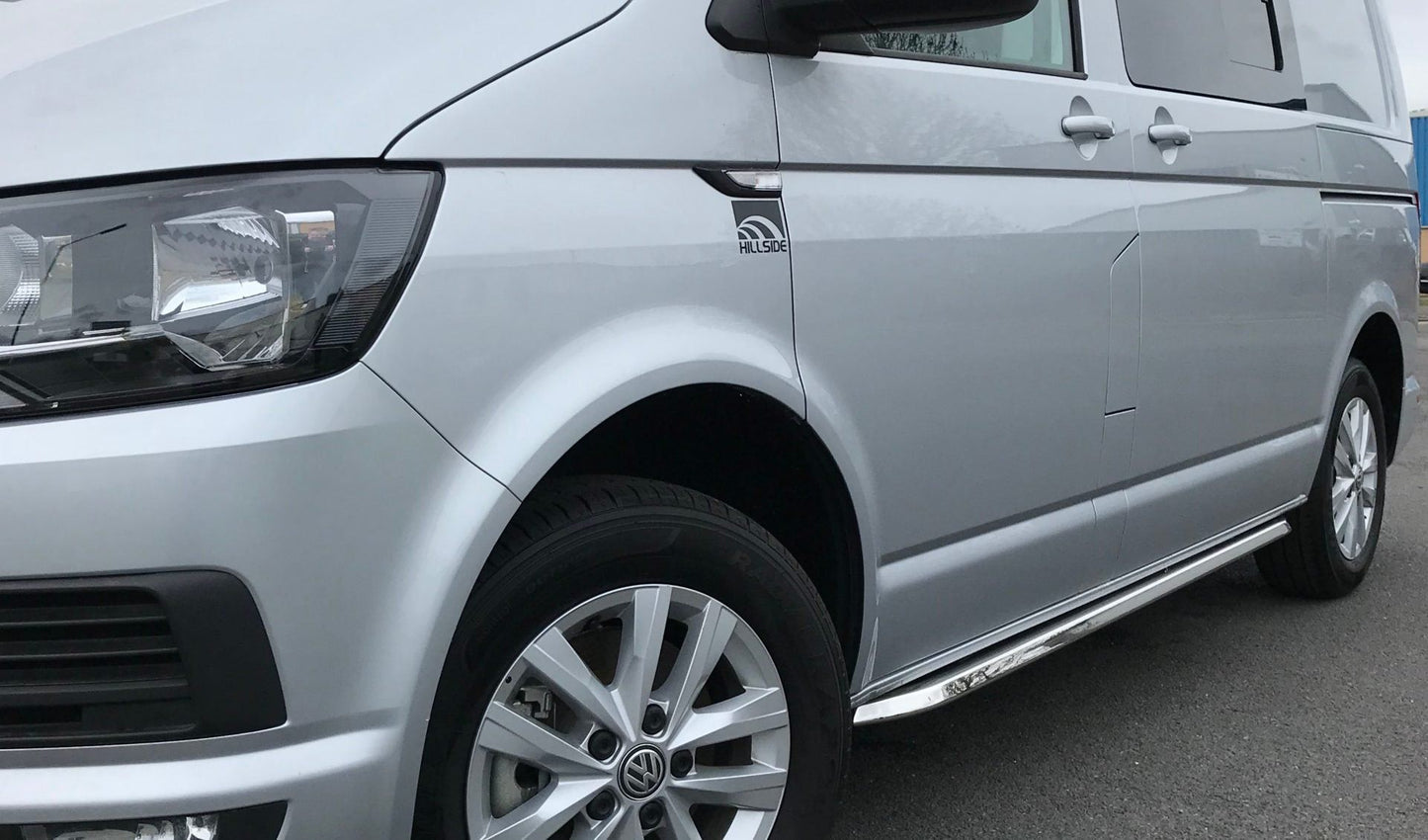 Direct4x4 Side Steps and Bars Stainless Steel Angular OE Style Side Bars for Volkswagen Transporter T5 SWB