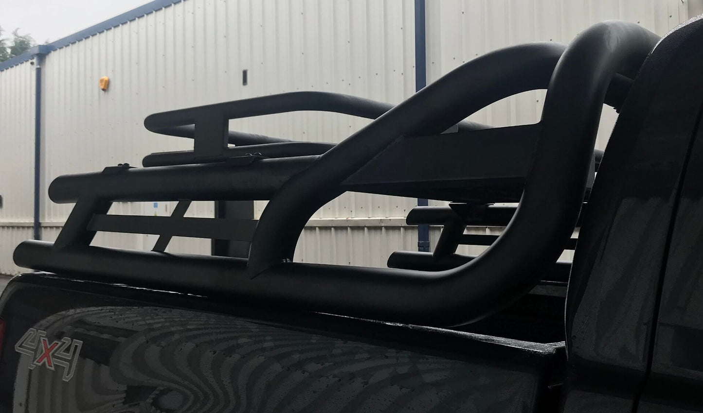 Direct4x4 Pickup Truck Roll Sports Bars Black Long Arm Roll Sports Bar with Cargo Basket Rack for the Ford Ranger 2022+