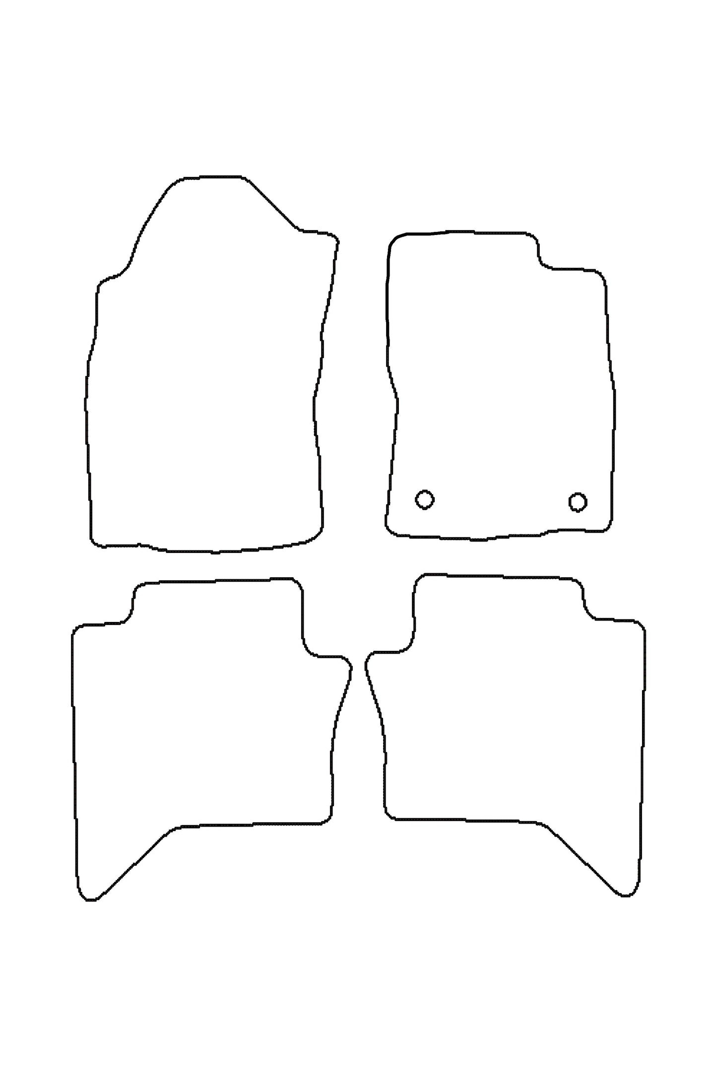 Turtle Covers Mats Tailored Rubber Mats Fits Toyota Hilux 2016+ Tailored Front & Rear Rubber Mats