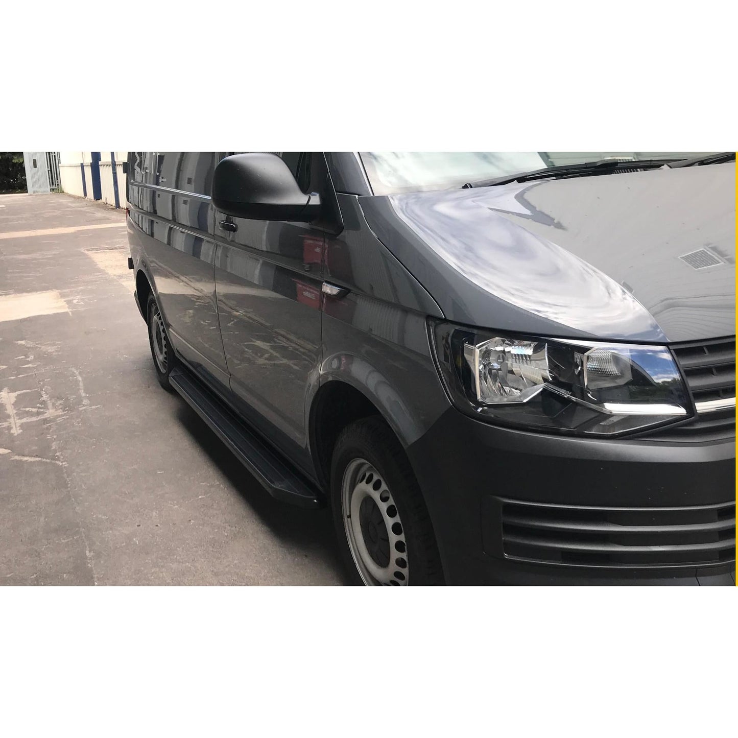 Direct4x4 Side Steps and Bars Black Raptor Side Steps Running Boards for Volkswagen Transporter T5 SWB