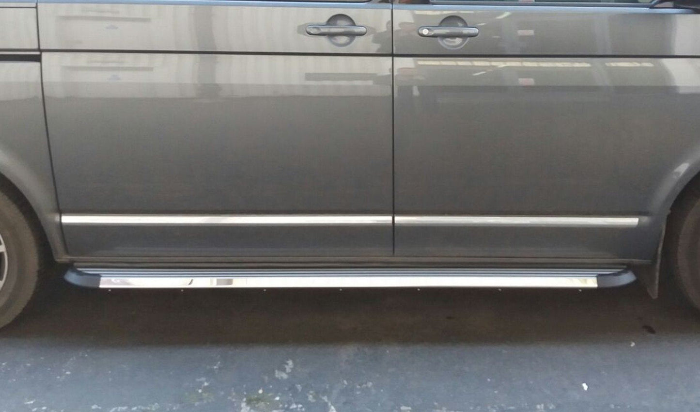 Direct4x4 Side Steps and Bars Stingray Side Steps Running Boards for Volkswagen Transporter T6 SWB
