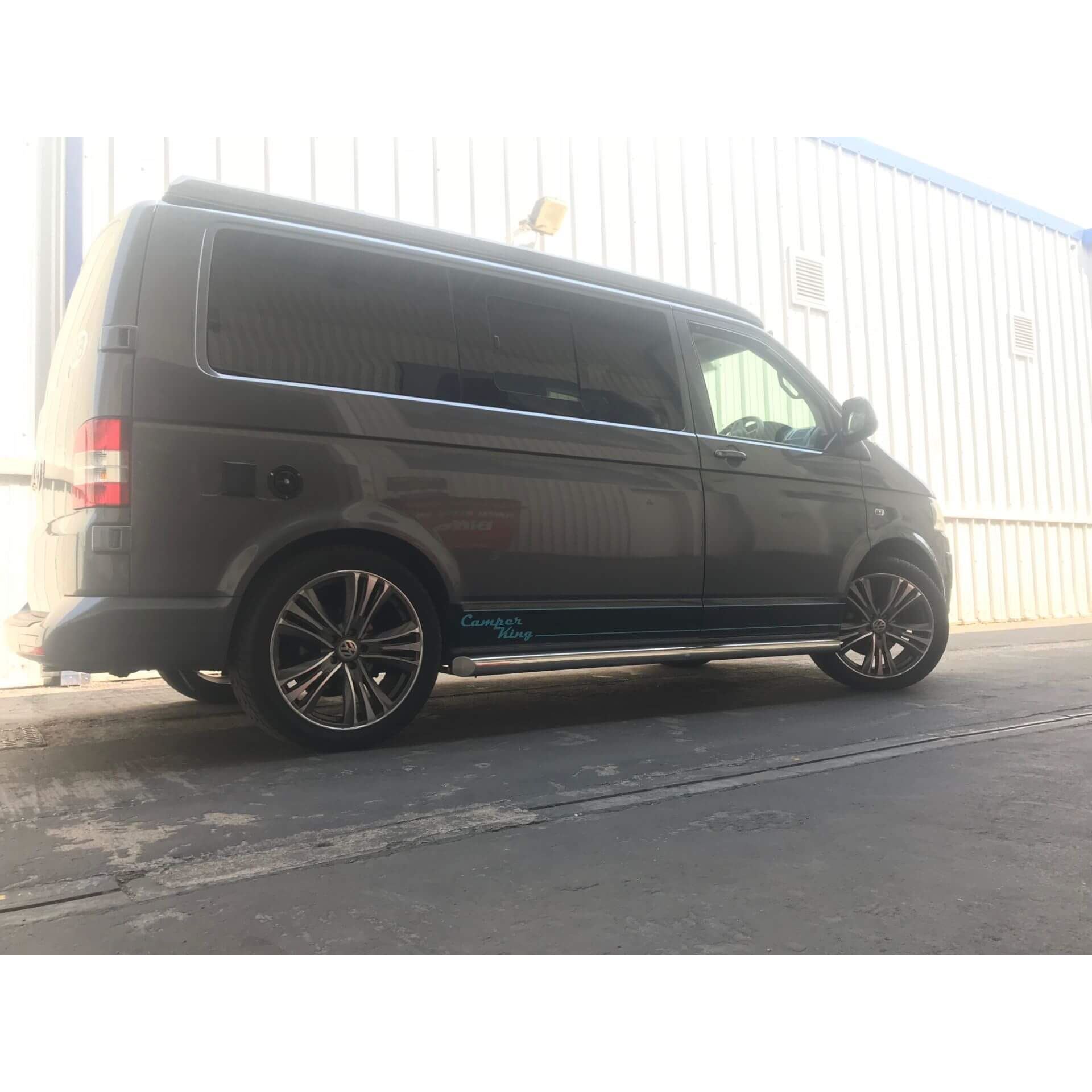 Direct4x4 Side Steps and Bars Stainless Steel Side Bars for Volkswagen Transporter T6 SWB