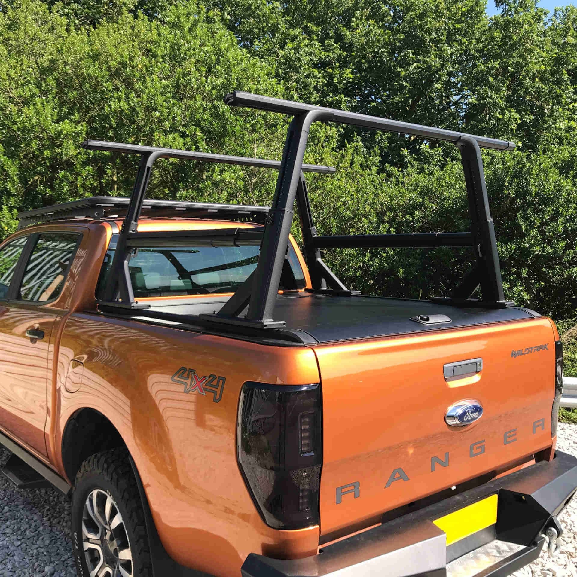 Direct4x4 Pickup Truck Roll Sports Bars Adaptable Adjustable Cargo Rack fits with or without a Roll & Lock