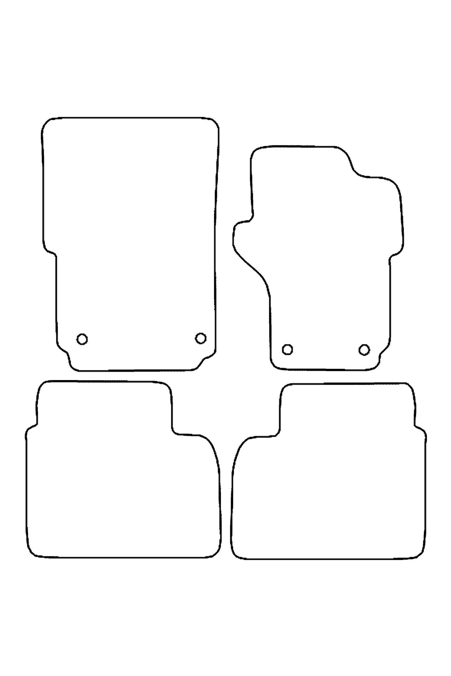 Turtle Covers Mats Tailored Rubber Mats Fits VW Volkswagen Amarok 2011-2022 Tailored Front & Rear Rubber Mats