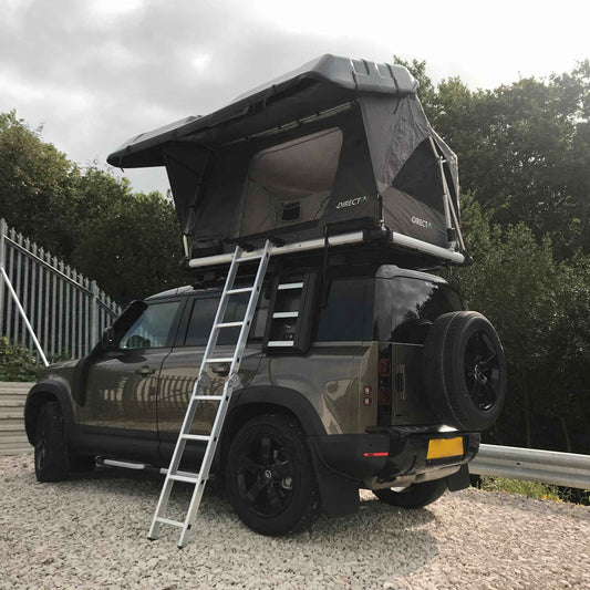 Direct4x4 Roof Top Tents Granite Grey Pathseeker 2 Person Auto Solar Hard Shell Roof Top Camping Tent