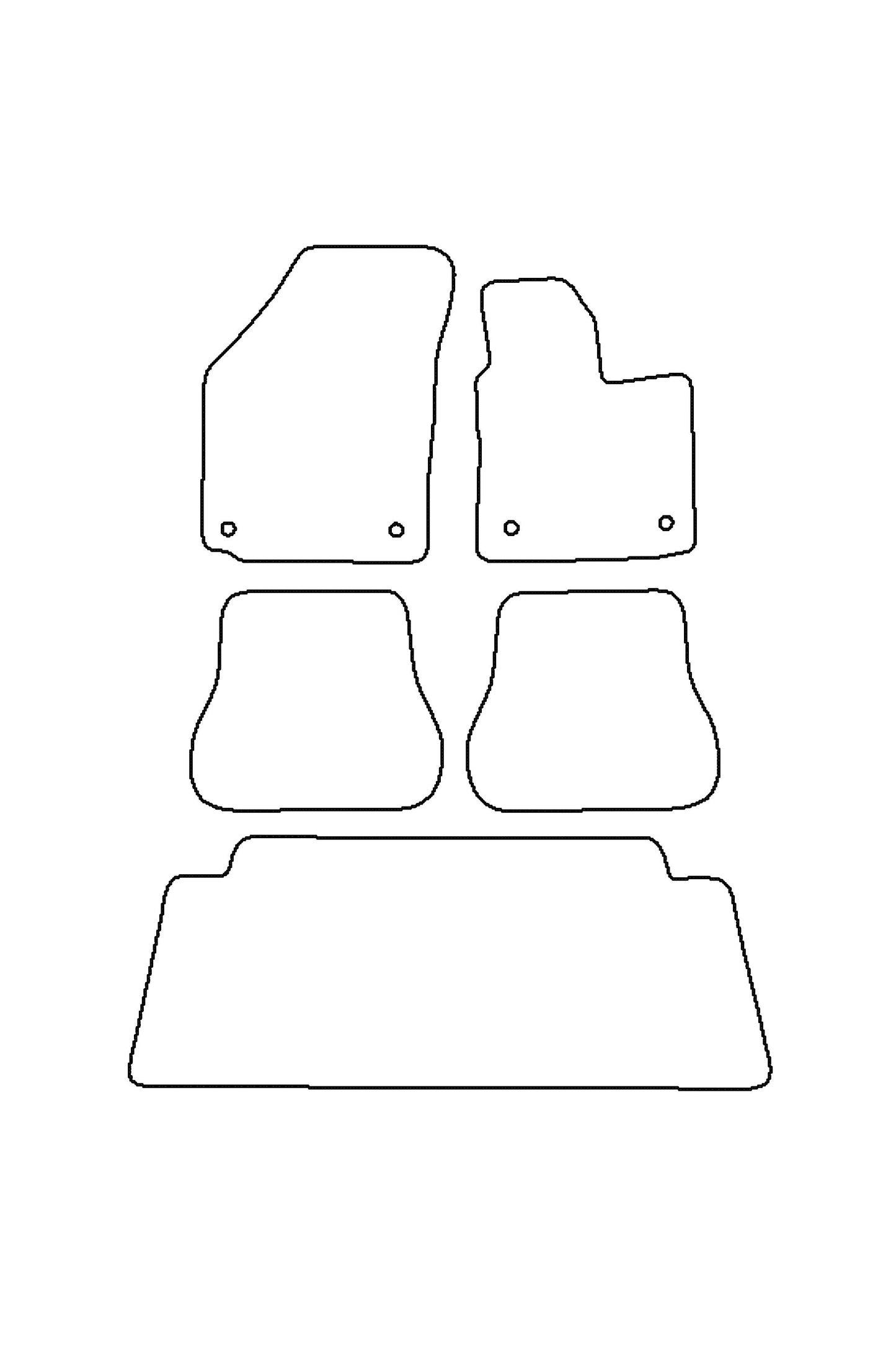 Turtle Covers Mats Tailored Rubber Mats Fits VW Volkswagen Caddy Maxi Life 2004-2021 Tailored Rubber Mats