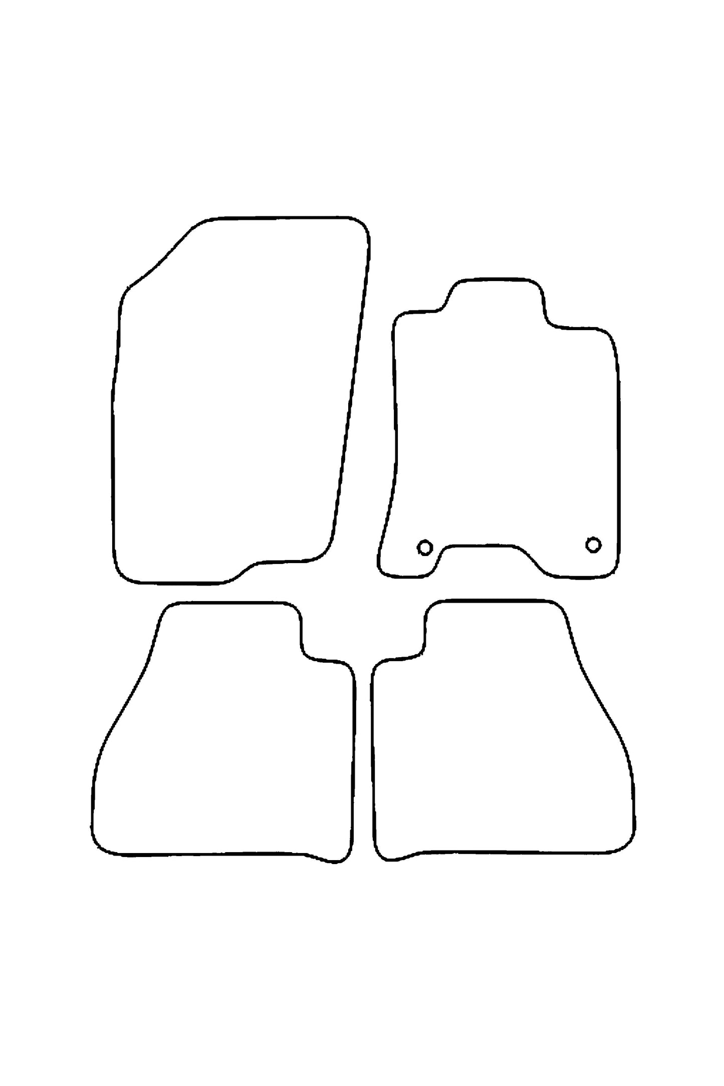 Turtle Covers Mats Tailored Rubber Mats Fits Mercedes-Benz X-Class 2017+ Tailored Front & Rear Rubber Mats