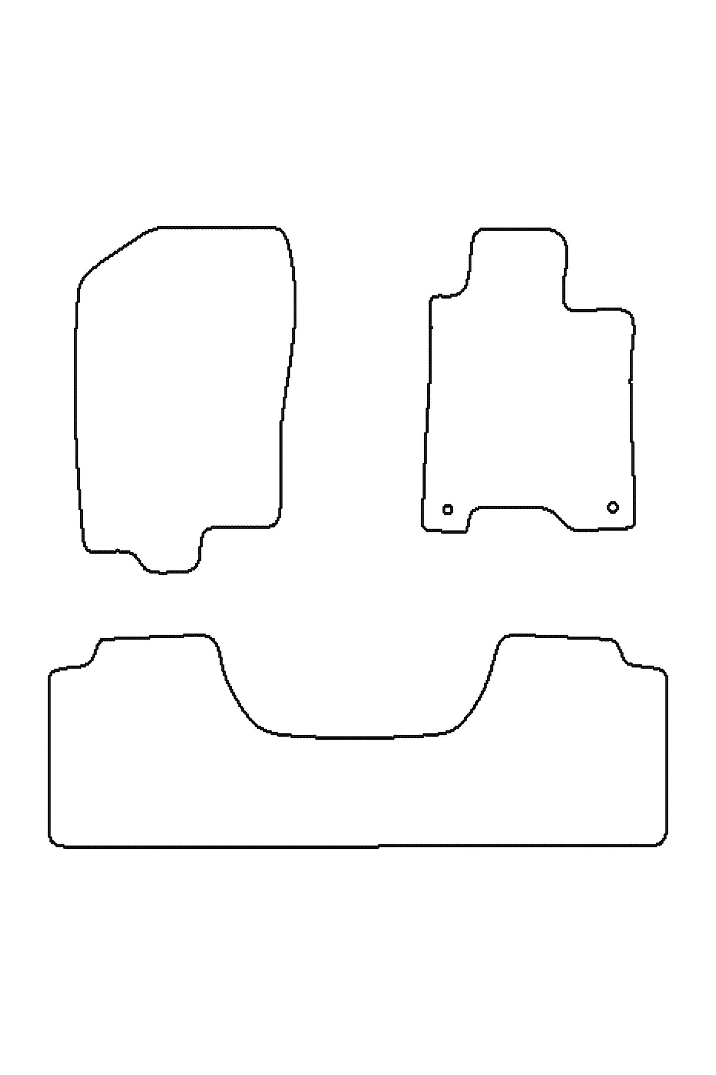 Turtle Covers Mats Tailored Rubber Mats Fits Nissan Navara NP300 2016+ Tailored Front & Rear Rubber Mats