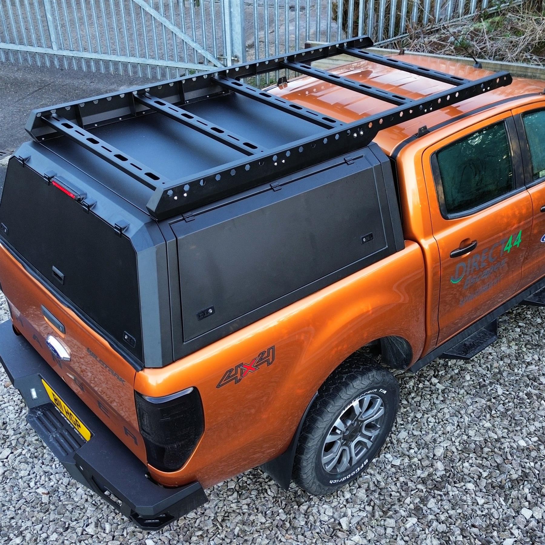 Direct4x4 Pickup Truck Hardtop Canopies Aluminium Canopy with Full Roof Rack for the Toyota