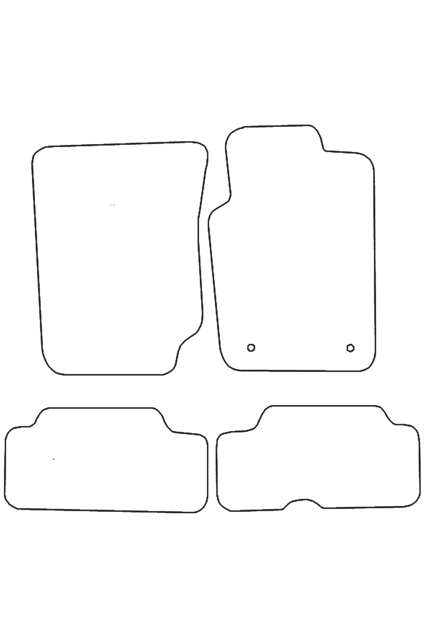 Turtle Covers Mats Tailored Rubber Mats Fits Mitsubishi L200 2006-2015 Tailored Front & Rear Rubber Mats