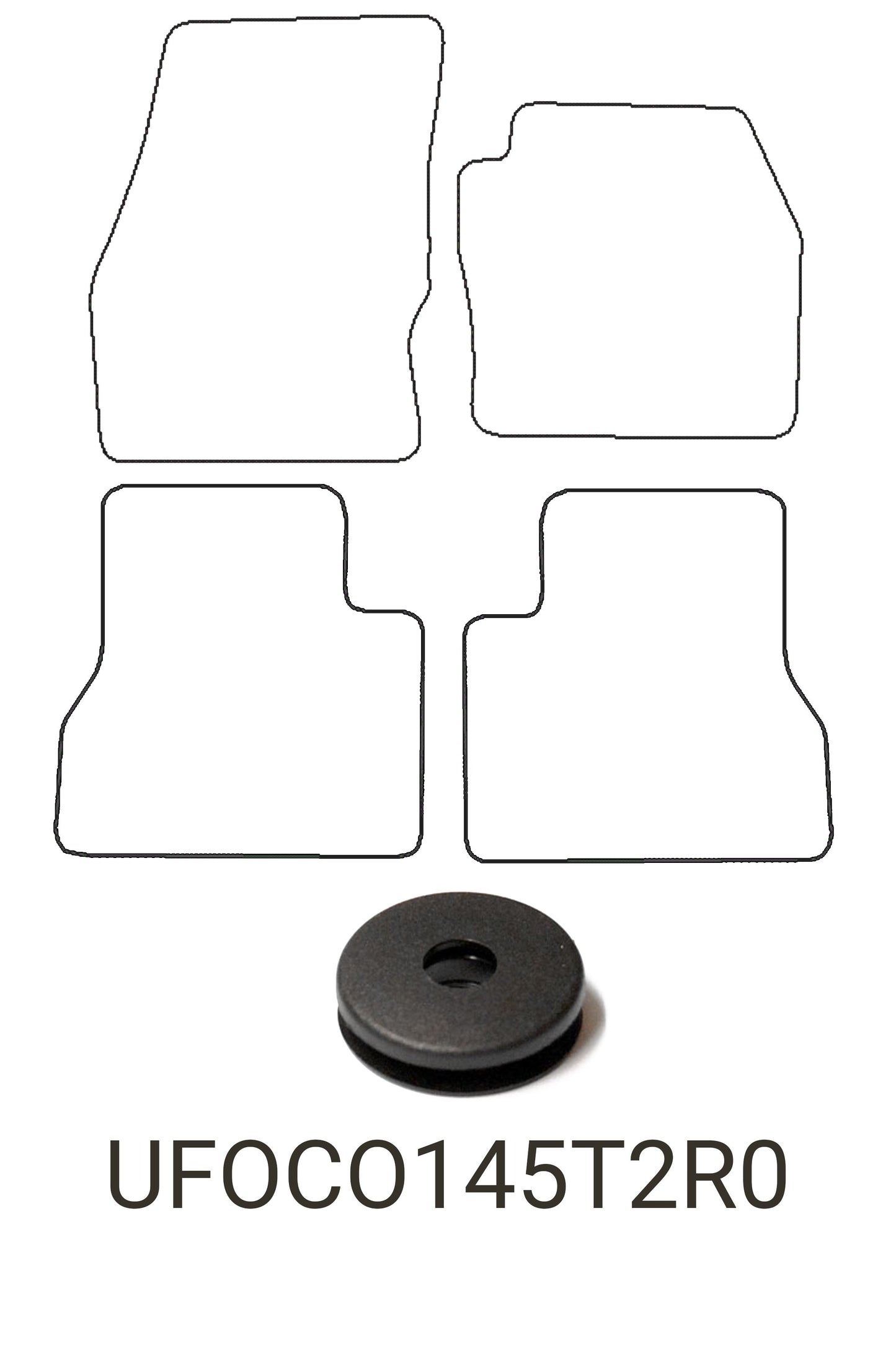 Turtle Covers Mats Tailored Rubber Mats Fits Ford Tourneo Connect SWB 2014+ Tailored Rubber Mats Front & Rear Right Hand Drive No Fixing Points